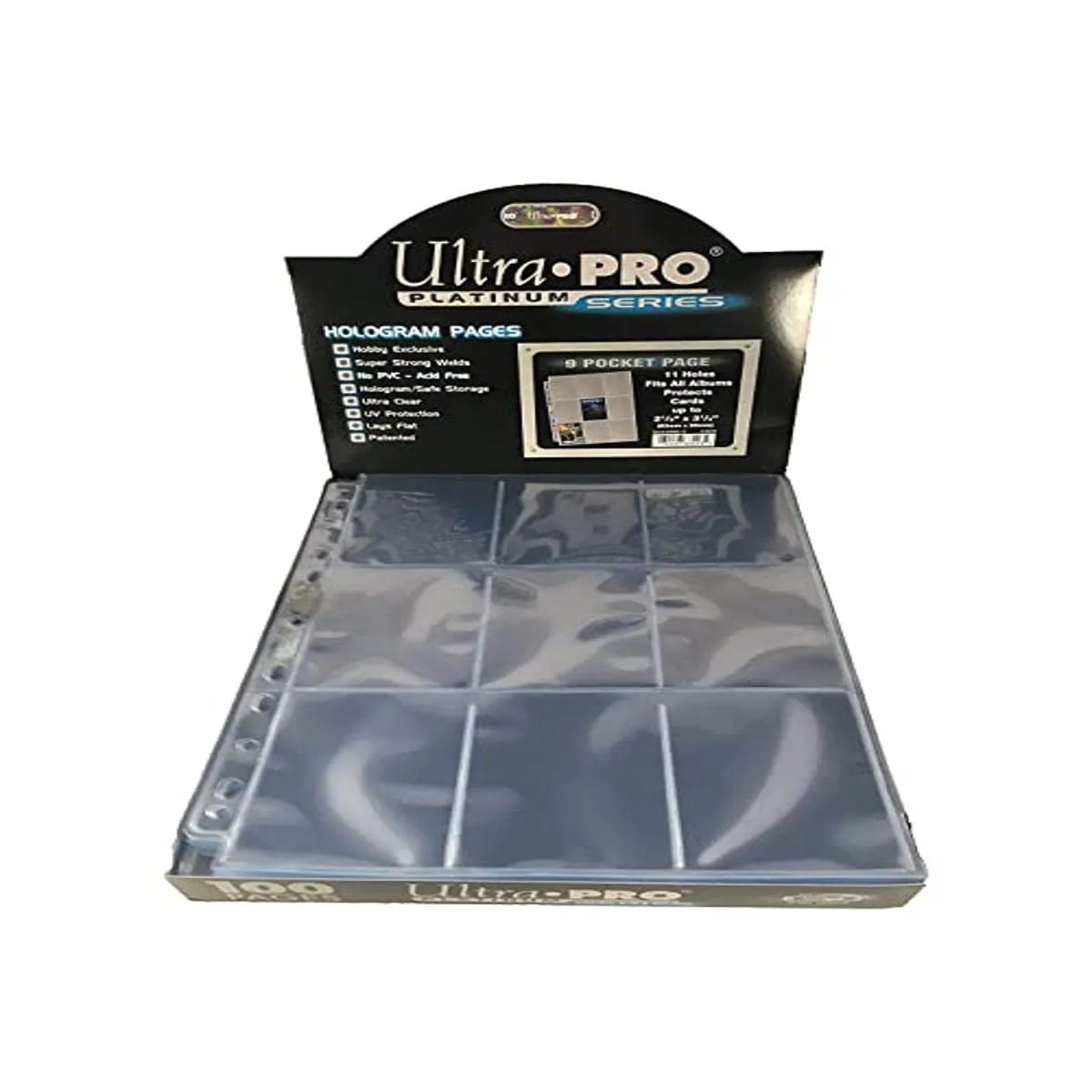 Ultra Pro Pochettes Perforées Pour 9 Cartes - 100 - Transparent