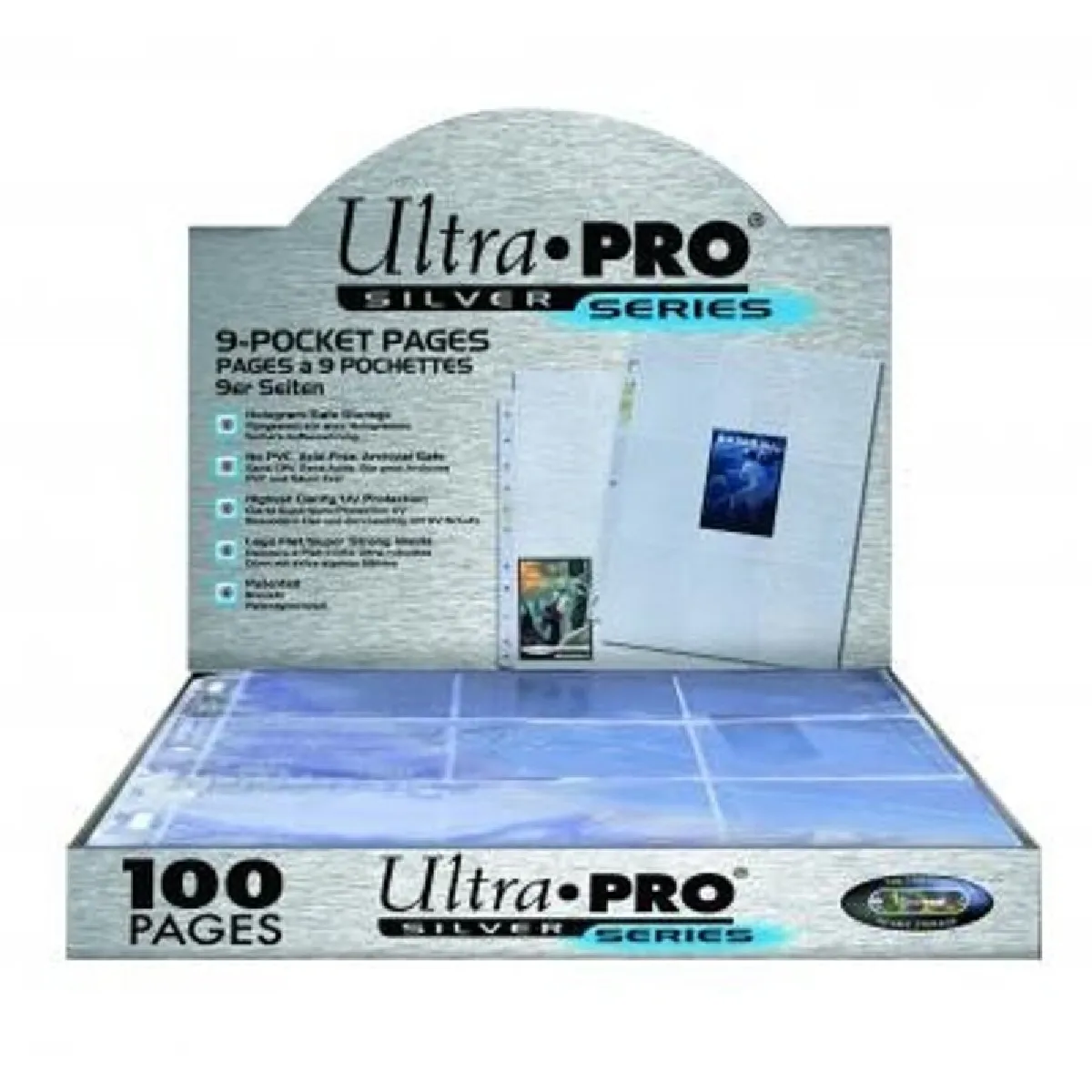 Ultra Pro Pochettes Perforées Pour 9 Cartes Silver Series - 100 Feuilles