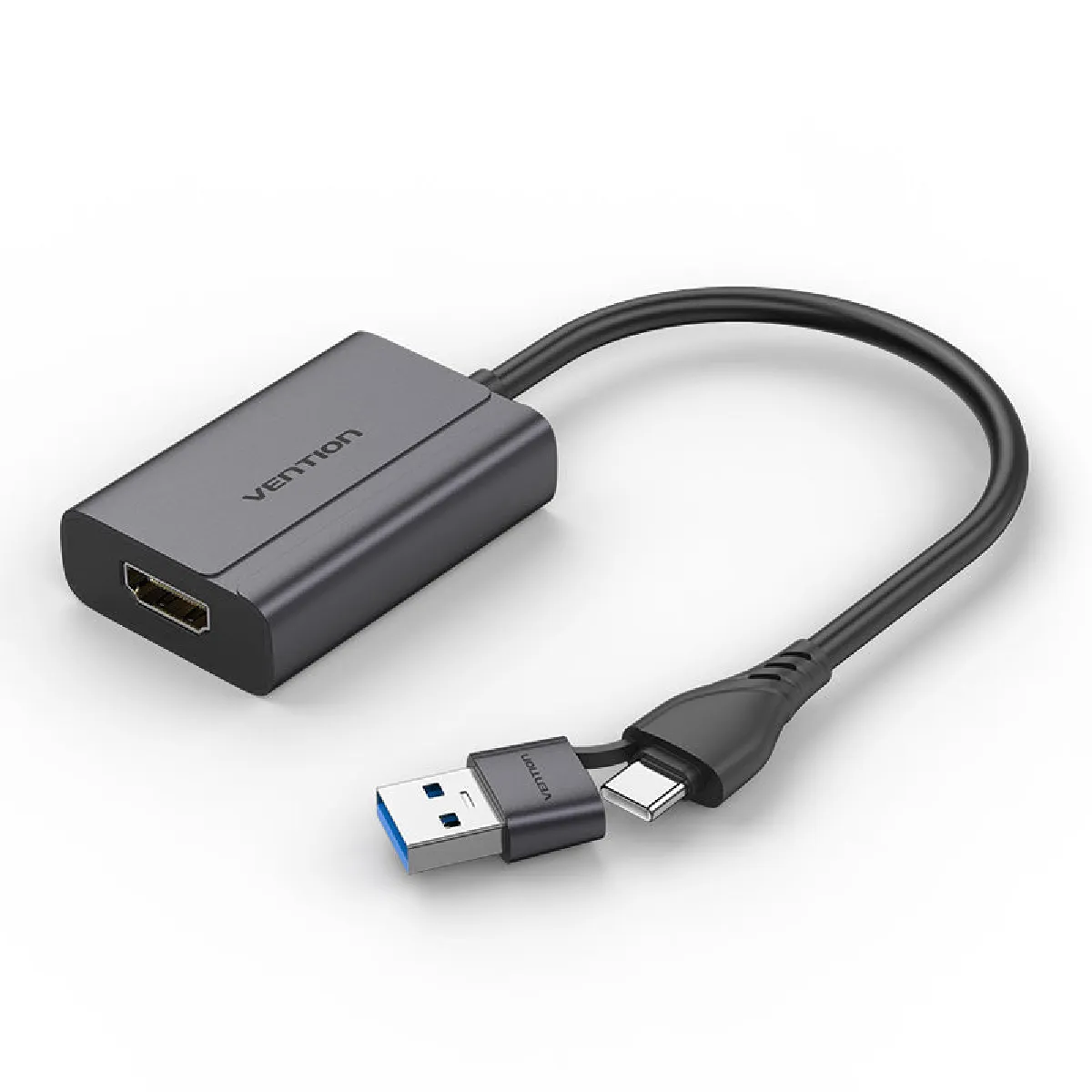Vention Noir Convertisseur Vidéo Usb-C/Usb-A Mâle Vers Hdmi Femelle - 0,15 M