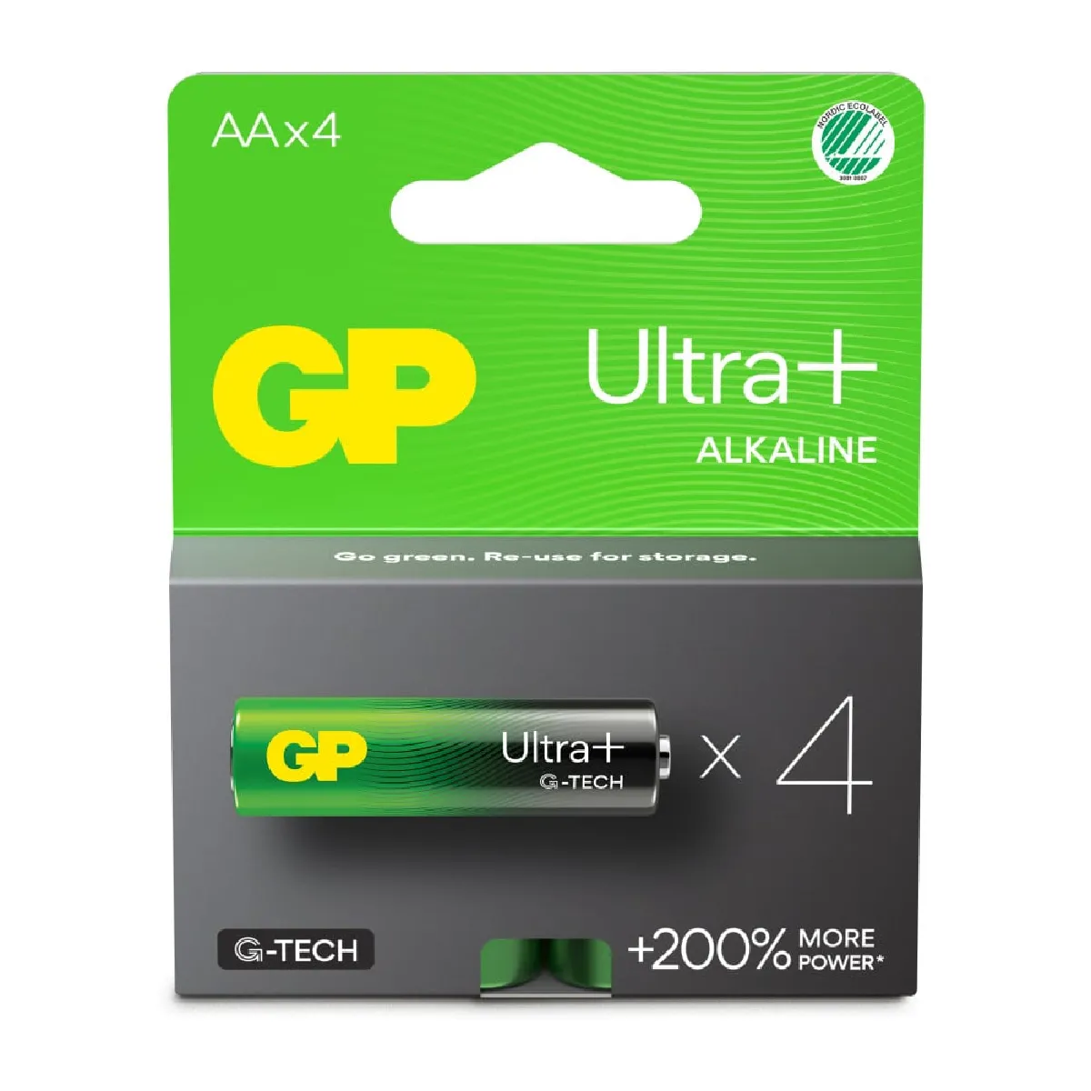 Non Communiqué Pack De 4 Piles Gp Batteries Aa/Lr6 - Ultra Plus - G-Tech - Carton Fsc - Image 3