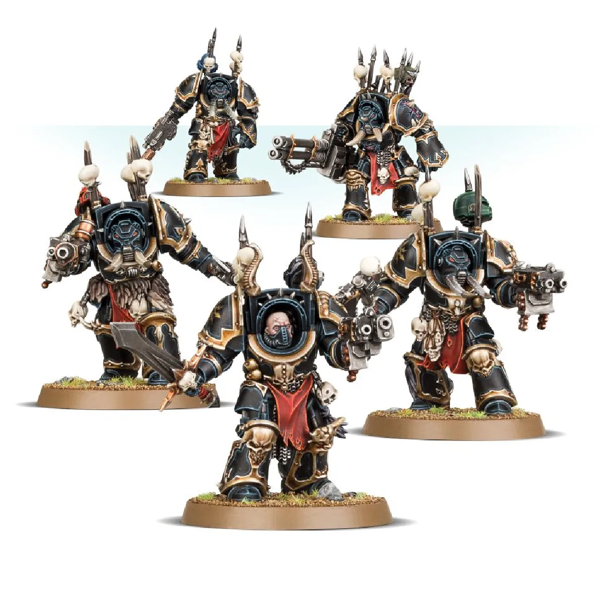 Games Workshop Multicolore Figurines Warhammer 40K - Space Marine Du Chaos Terminators (2019) (X5) - Image 3