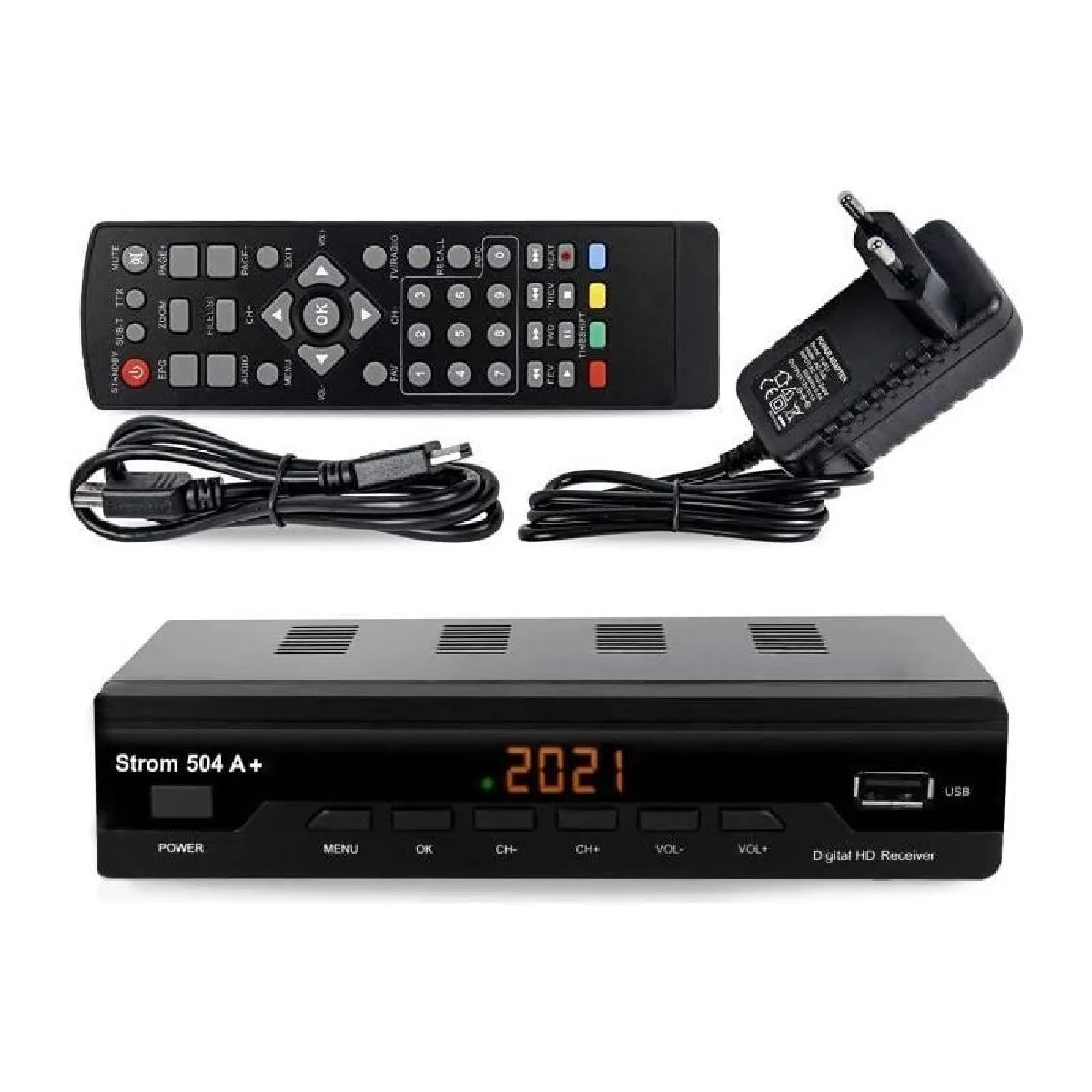 Strom Noir Décodeur Tnt Hd Terrestrestrom 504 Dvb-T2 - Image 3