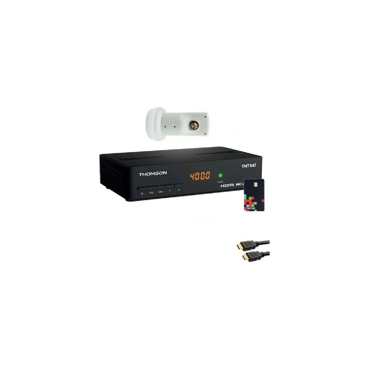 Pack THOMSON Récepteur TV Satellite Full HD + Carte d'accès TNTSAT + LNB Single HDSAT - vue 2