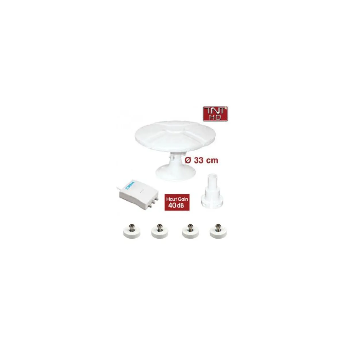 Tonna Antenne Tnt Hd Omnidirectionnelle 40Db - Vhf/Uhf Double Sortie