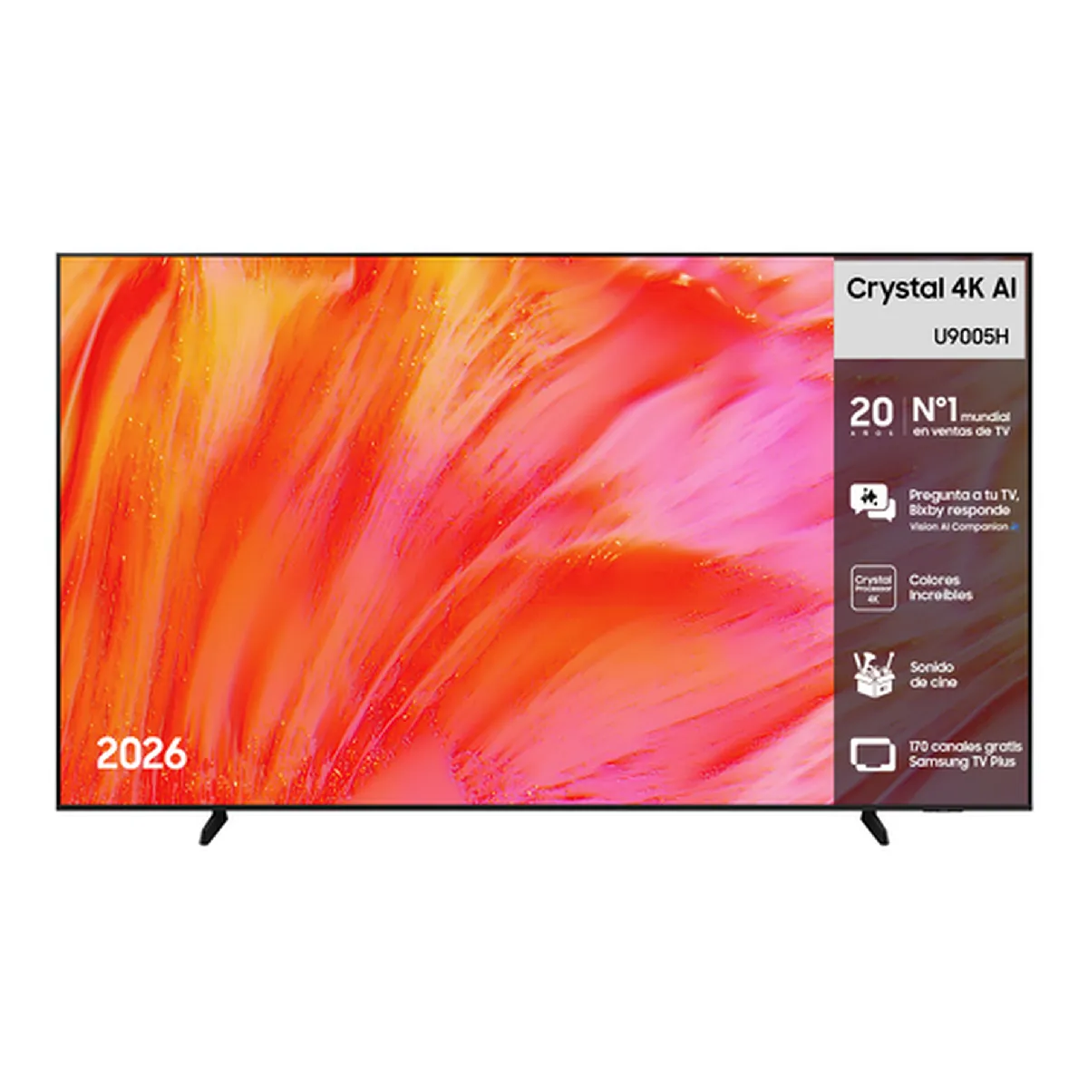 Samsung TV LED TU98U9005H 98 pouces 4K UHD 100Hz avec pied plat - Image 3