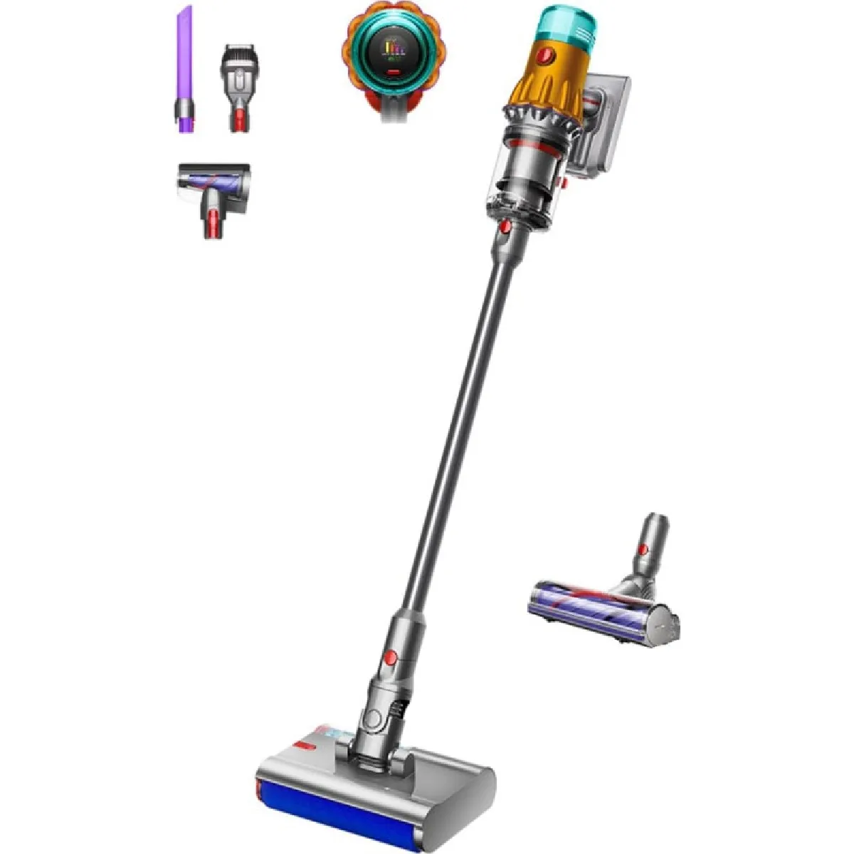 Dyson Aspirateur balai laveur V12 Detect Submarine Slim - Argent