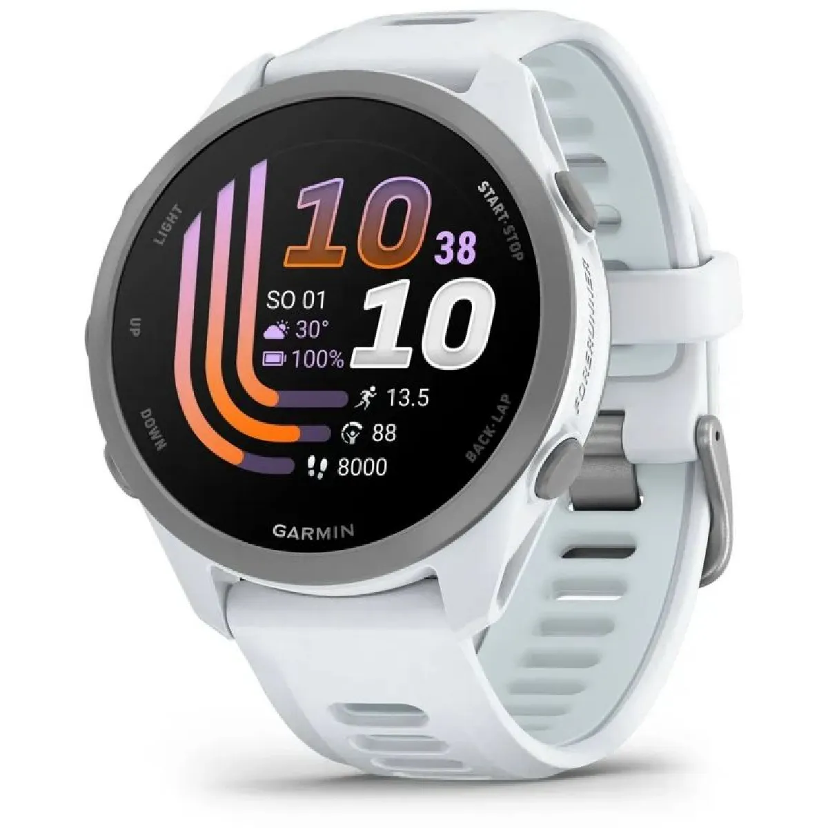 Montre de sport Garmin Forerunner 170 blanche et bleue (010-03920-01)