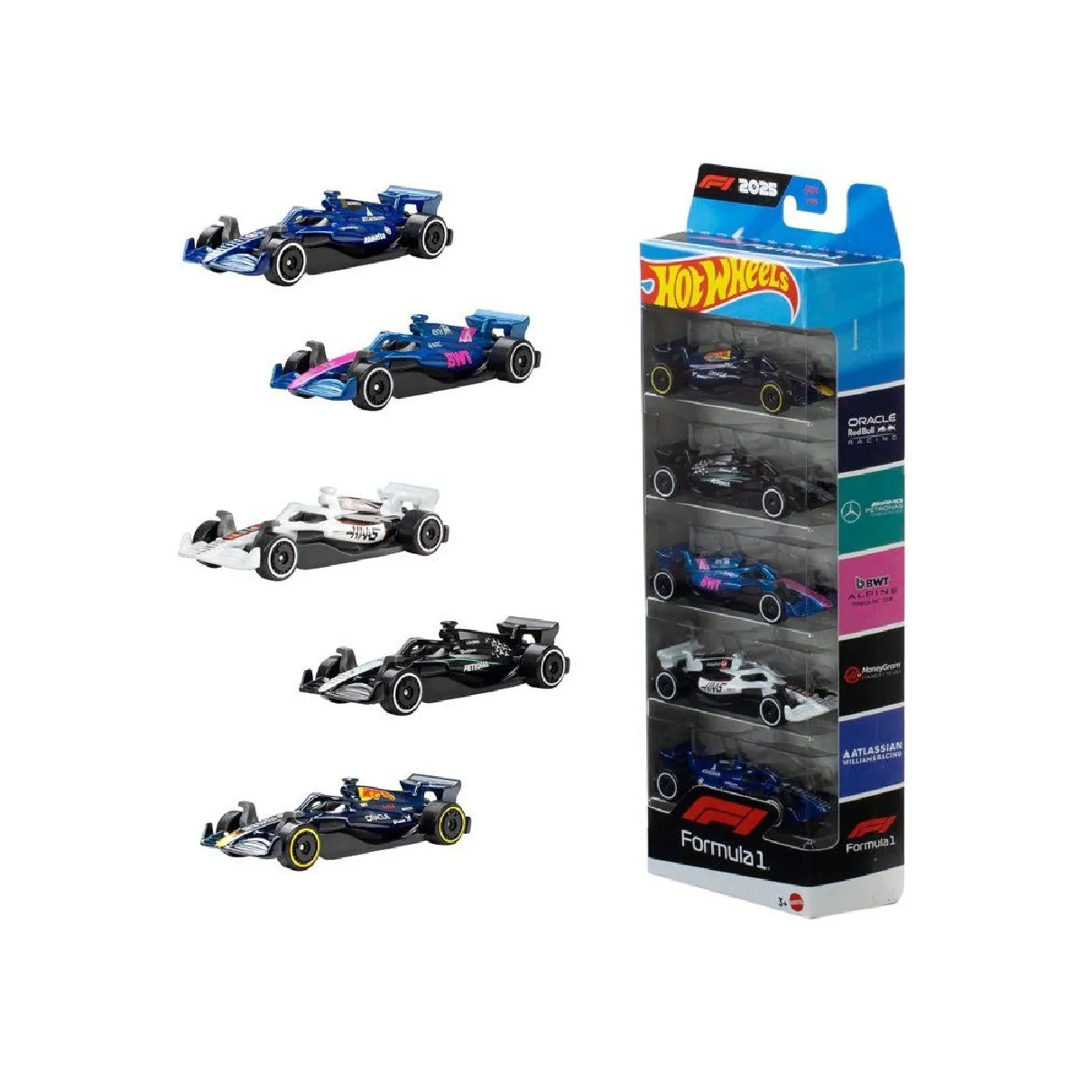 Hot Wheels Multicolore Pack De 5 Véhicules F1 - Image 6