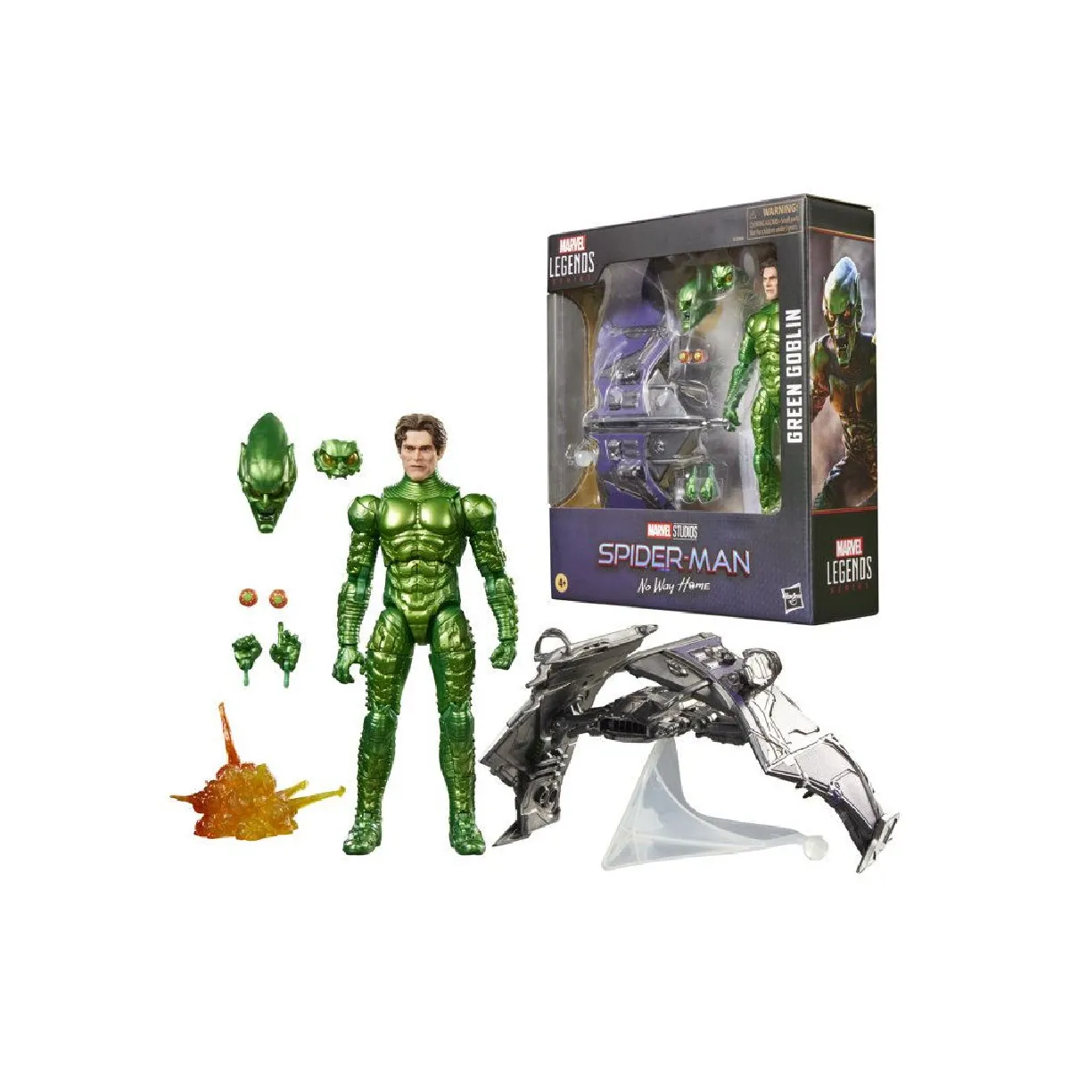 Hasbro Vert Marvel Legends Green Goblin 15 Cm - Figurine Deluxe Bouffon - Effets