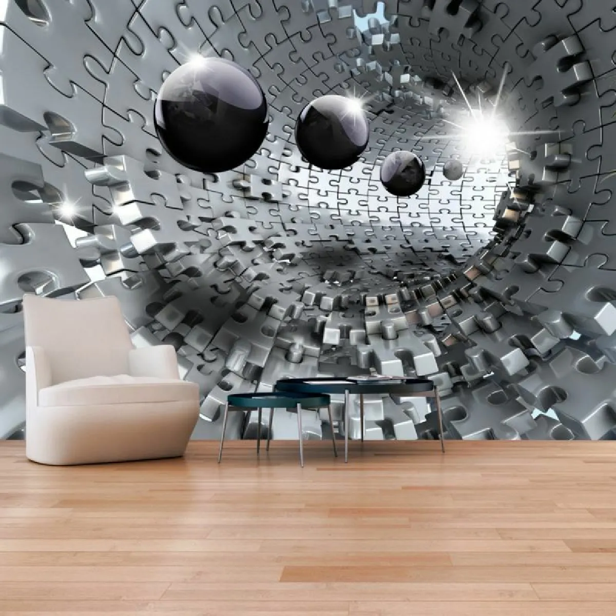 Puzzle Tunnel - Papier Peint 175x250