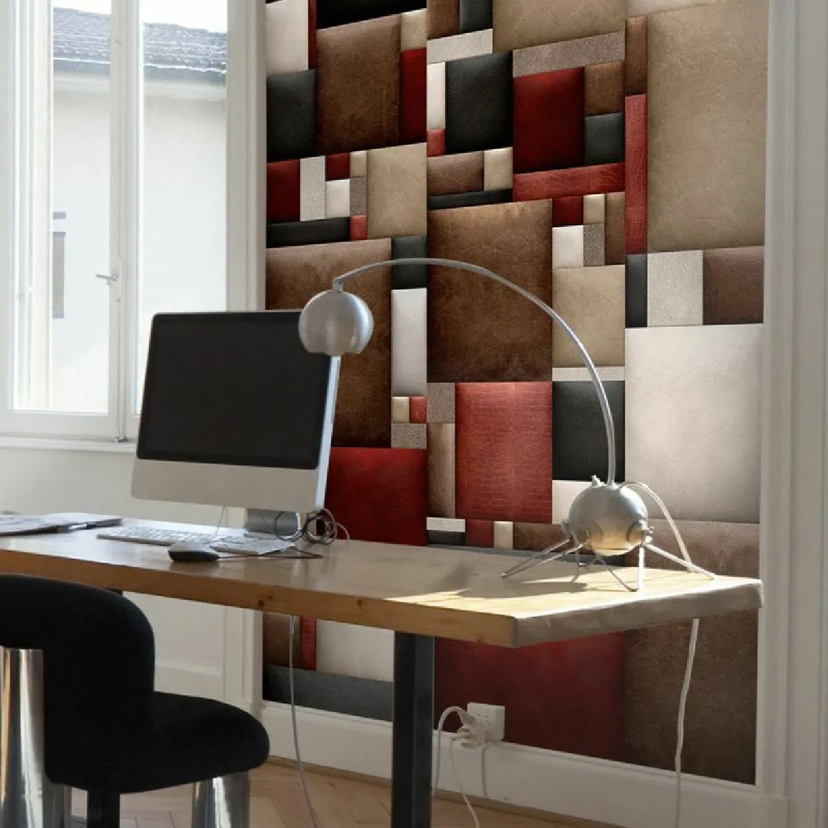 Paris Prix Leather Puzzle Papier Peint - Multicolore