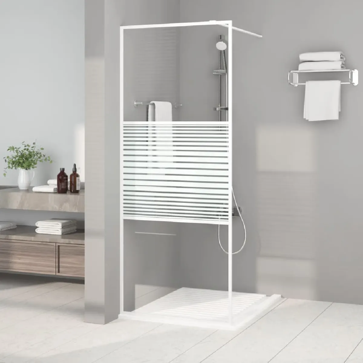 VidaXL Paroi de Douche Blanc 80x195 cm