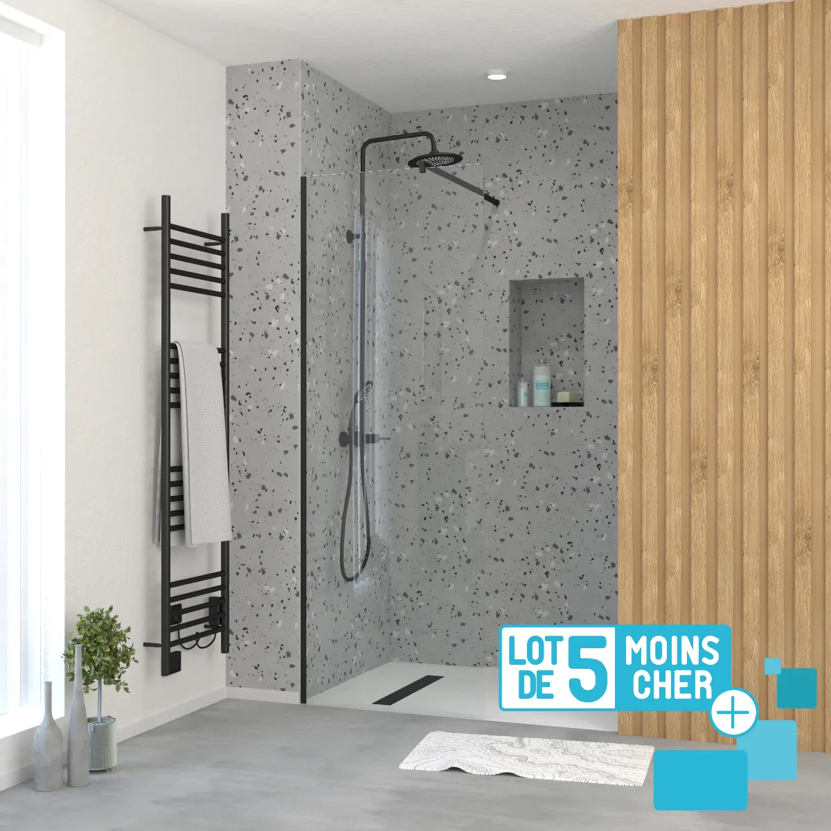 Aurlane Paroi de douche 50 60 70 cm - vue 2