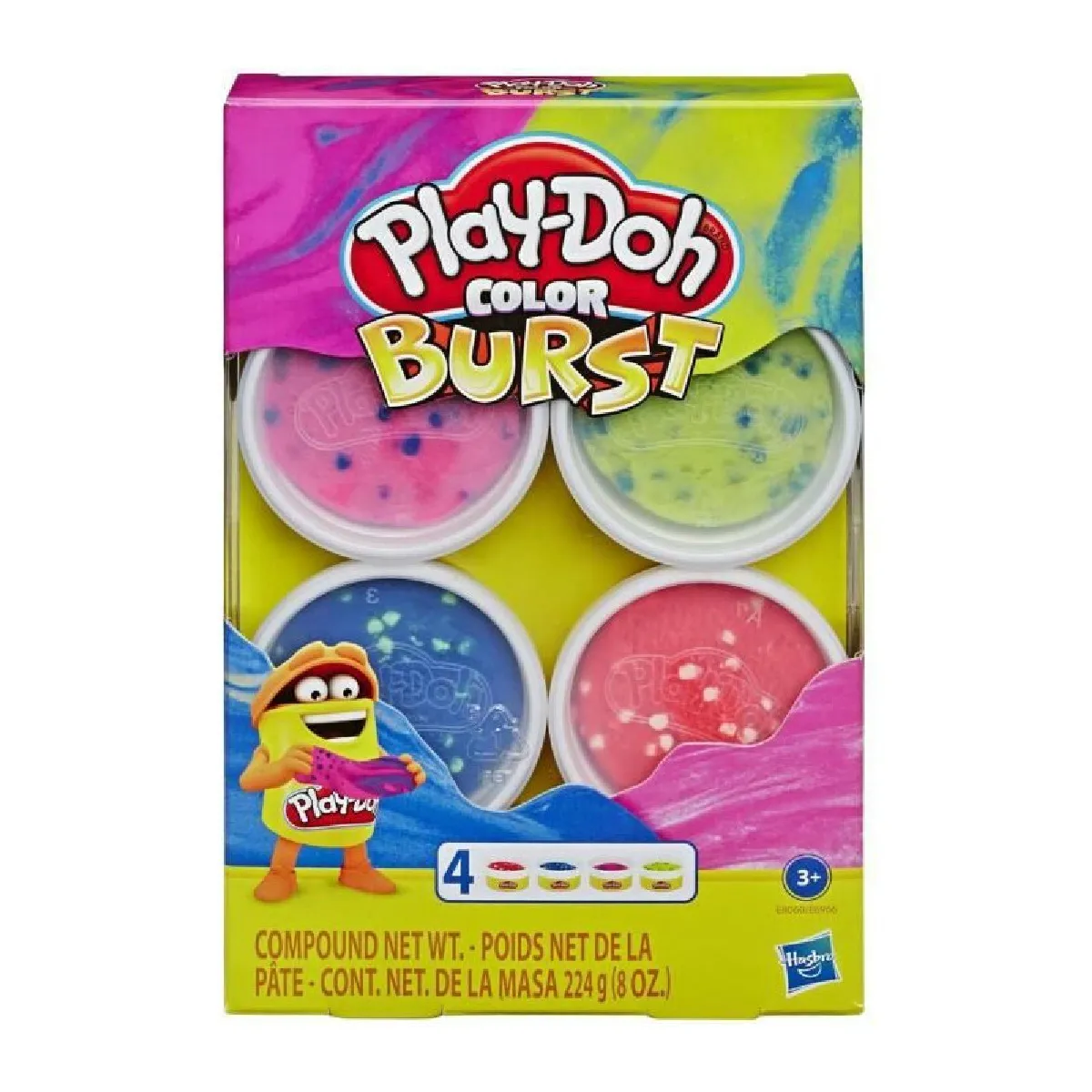 Hasbro Play Doh 4 Pots Explosion Couleurs