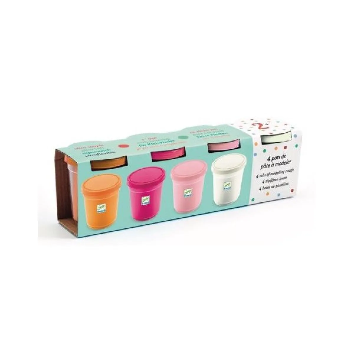 Djeco Beige 4 Pots De Pate A Modeler Sweet - Image 2