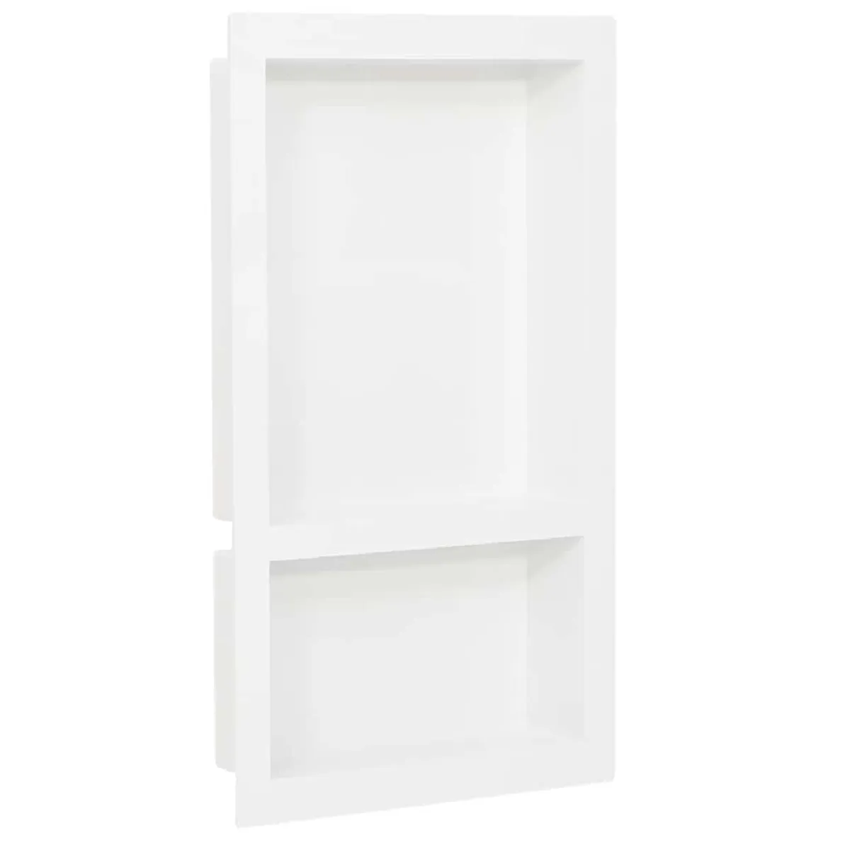 Vidaxl Blanc Niche De Douche Avec 2 Compartiments Brillant 41X69x9 Cm - Image 2