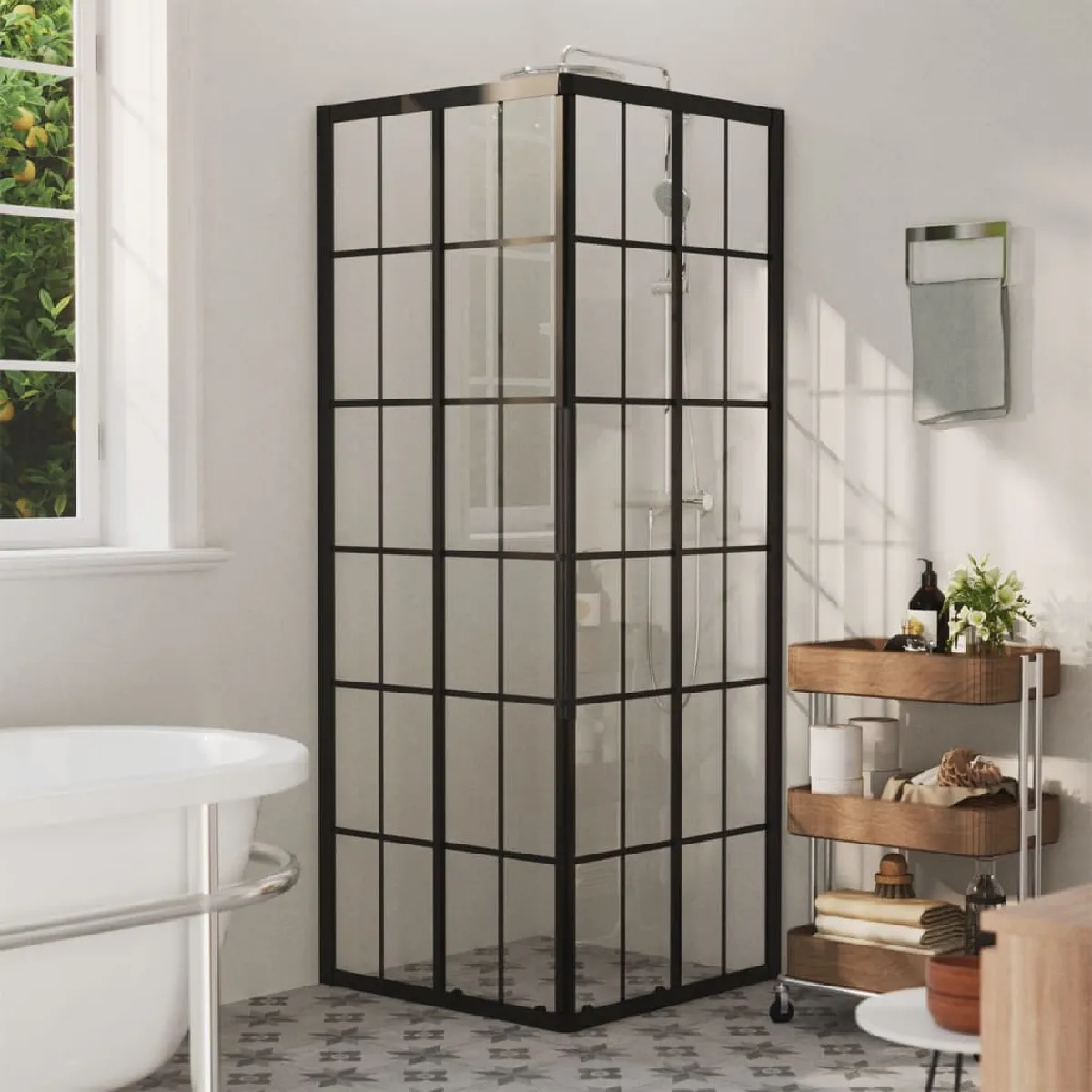 VidaXL Cabine de douche ESG 80x80x180 cm - vue 2