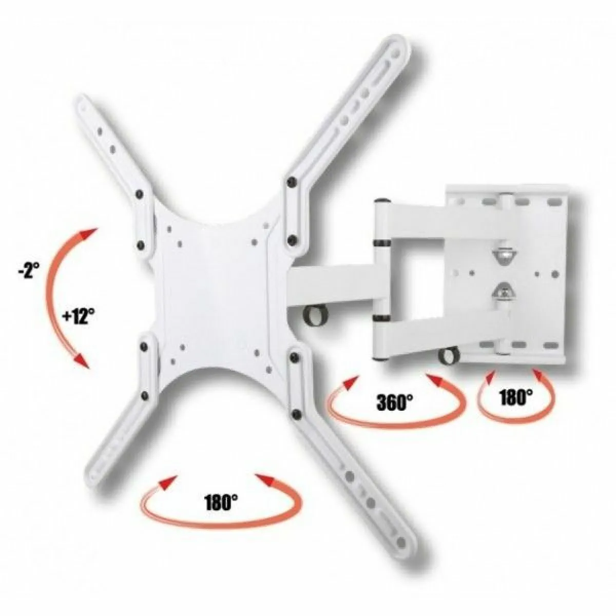 Techly Blanc Support Mural Pour Tv