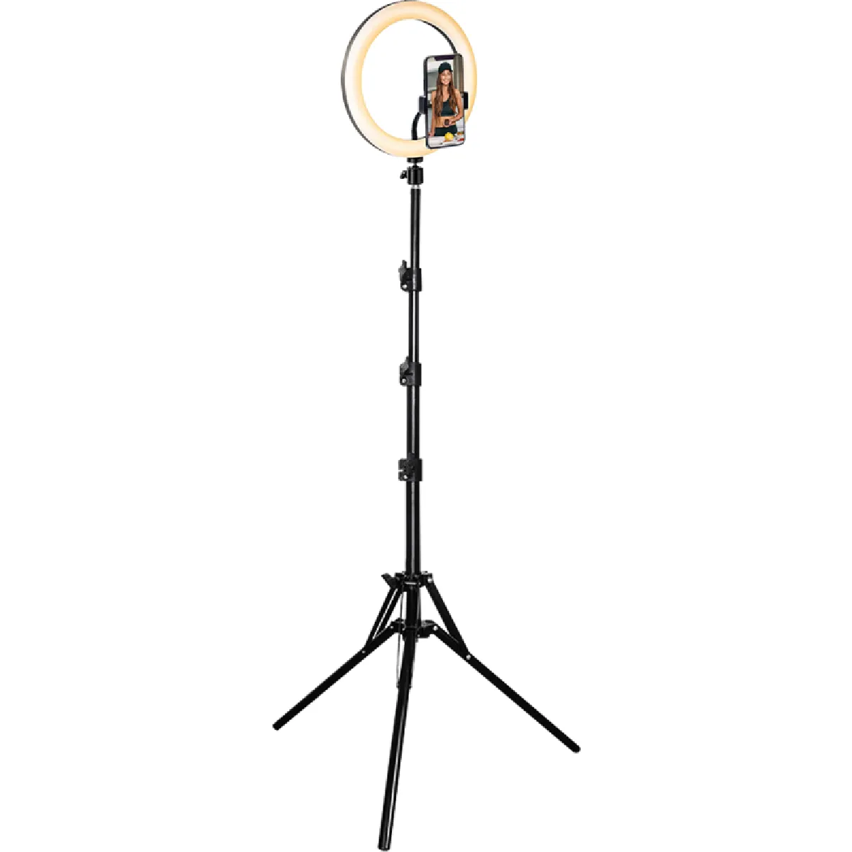 Vlogging Kit Eclairage anneau Diamètre 26cm Trépied 1.6m + Déclencheur photo à distance Bigben Neuf - vue 4