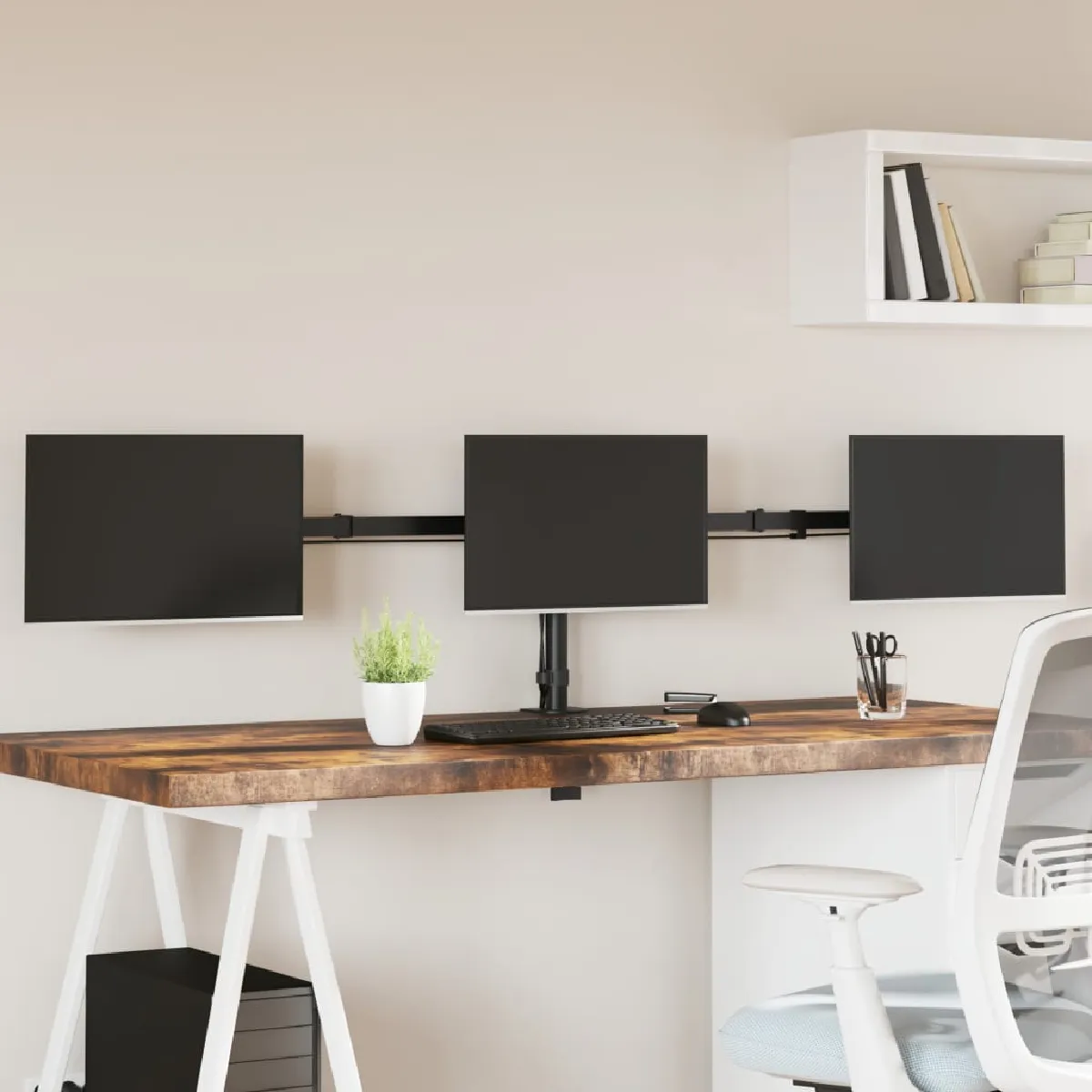 Vidaxl Noir Triple Stand