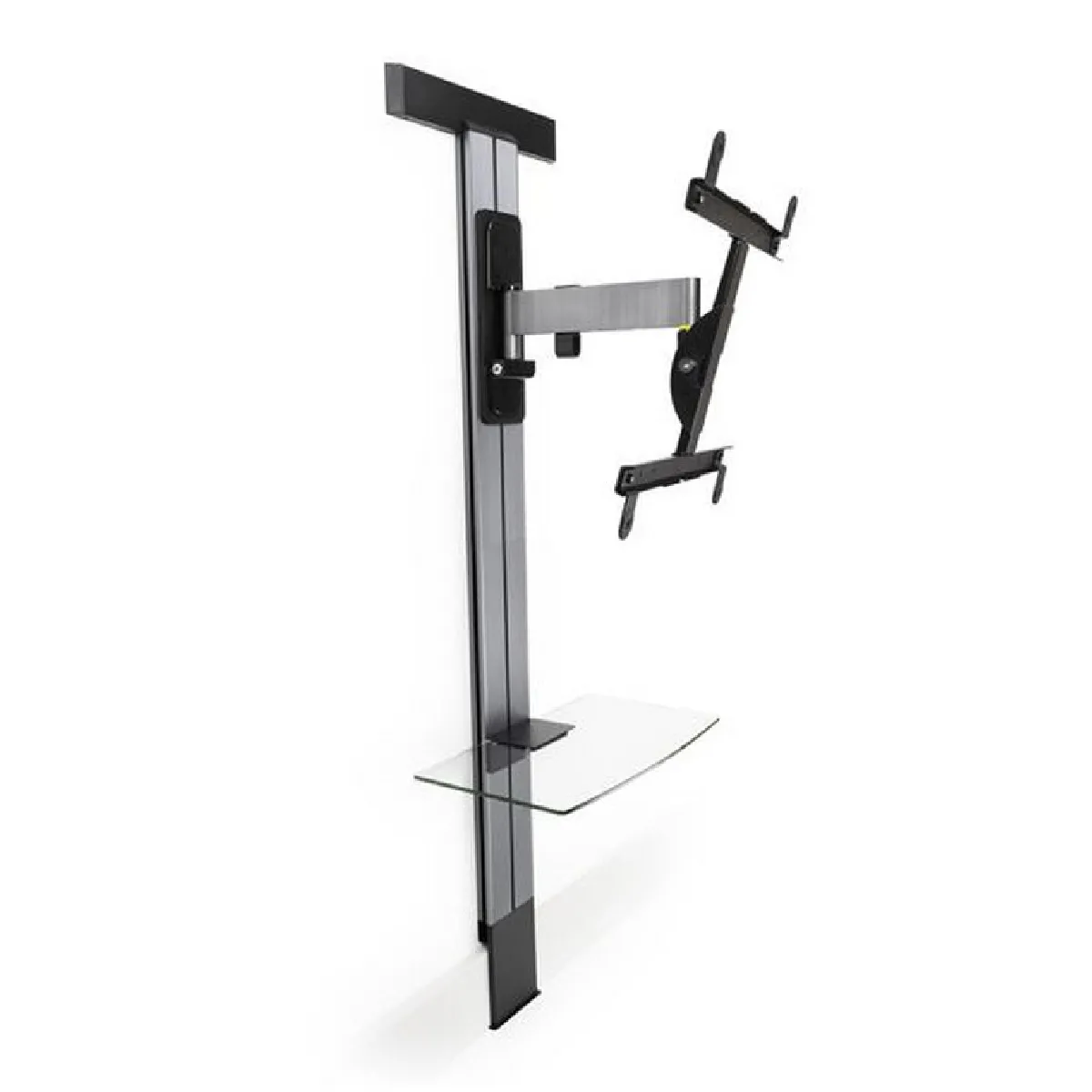 Erard Group Noir Support Mural Tv Avec Colonne - Titane