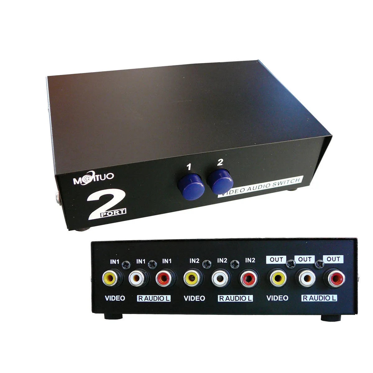 Kalea-Informatique Commutateur Audio-Vidéo Composite - 2 Ports
