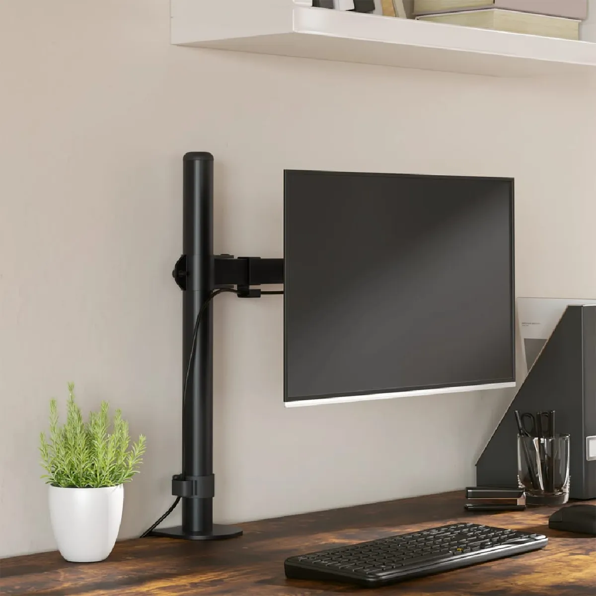 VidaXL support pour moniteur Vesa 75/100 Mm acier noir - Image 3