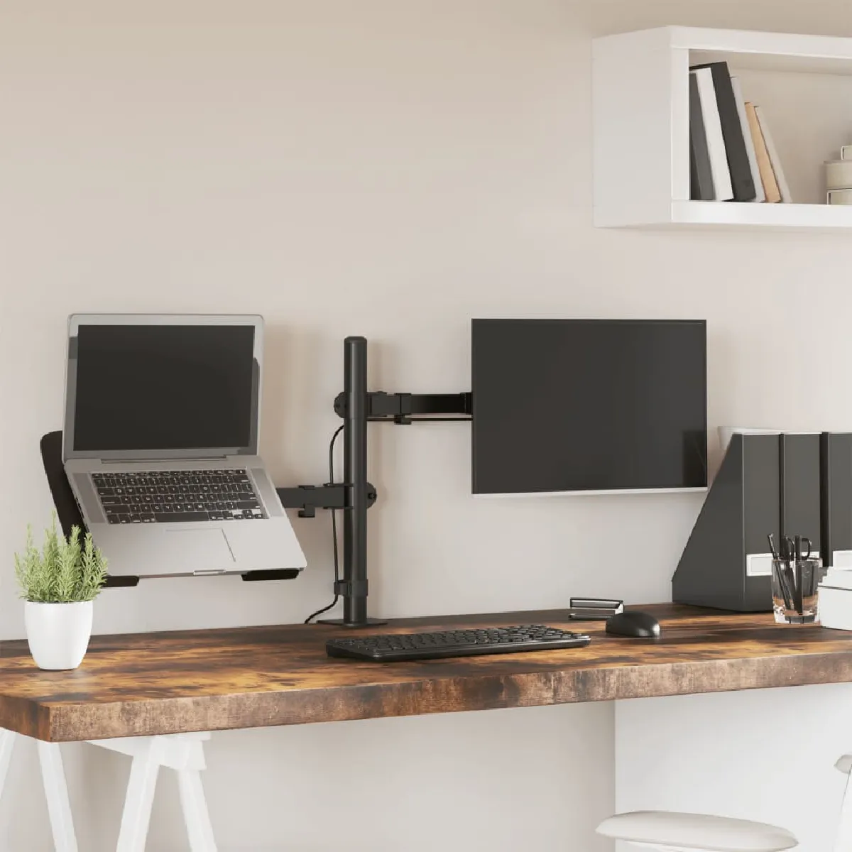 Vidaxl Noir Support De Moniteur