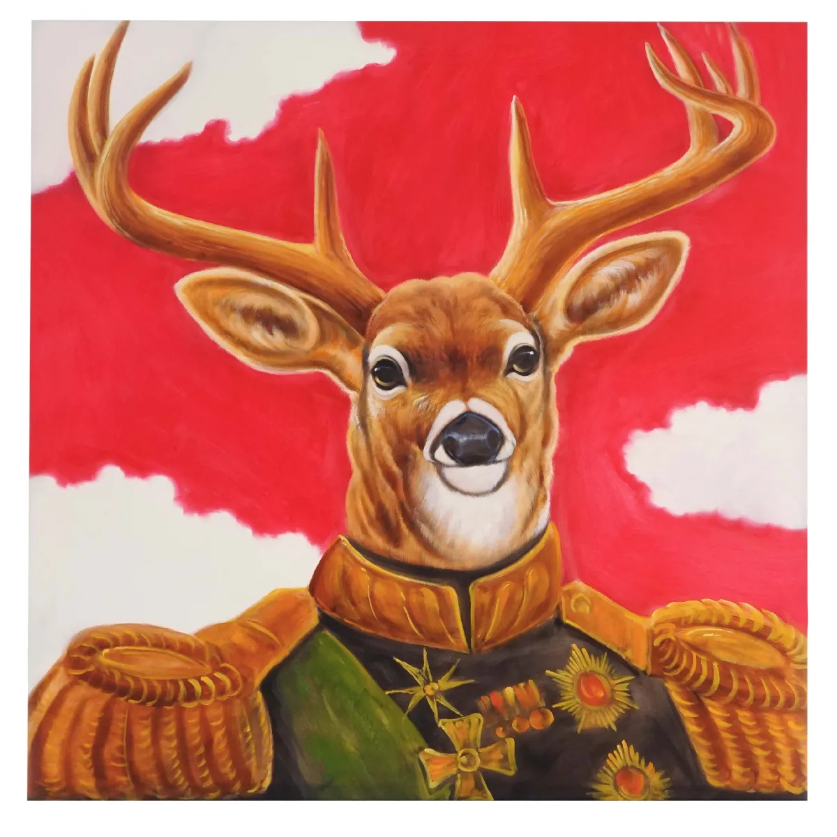 Mendler Blanc Léopard - 100X100 Cm