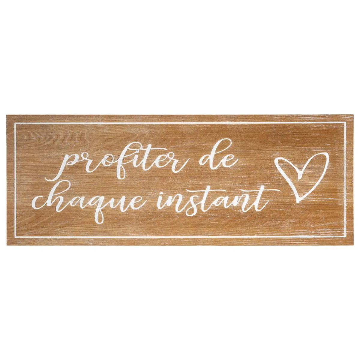 Non Communiqué Marron Atmosphera Créateur D'intérieur - Décoration Murale Bois "Profiter" 80Cm Naturel - Image 4