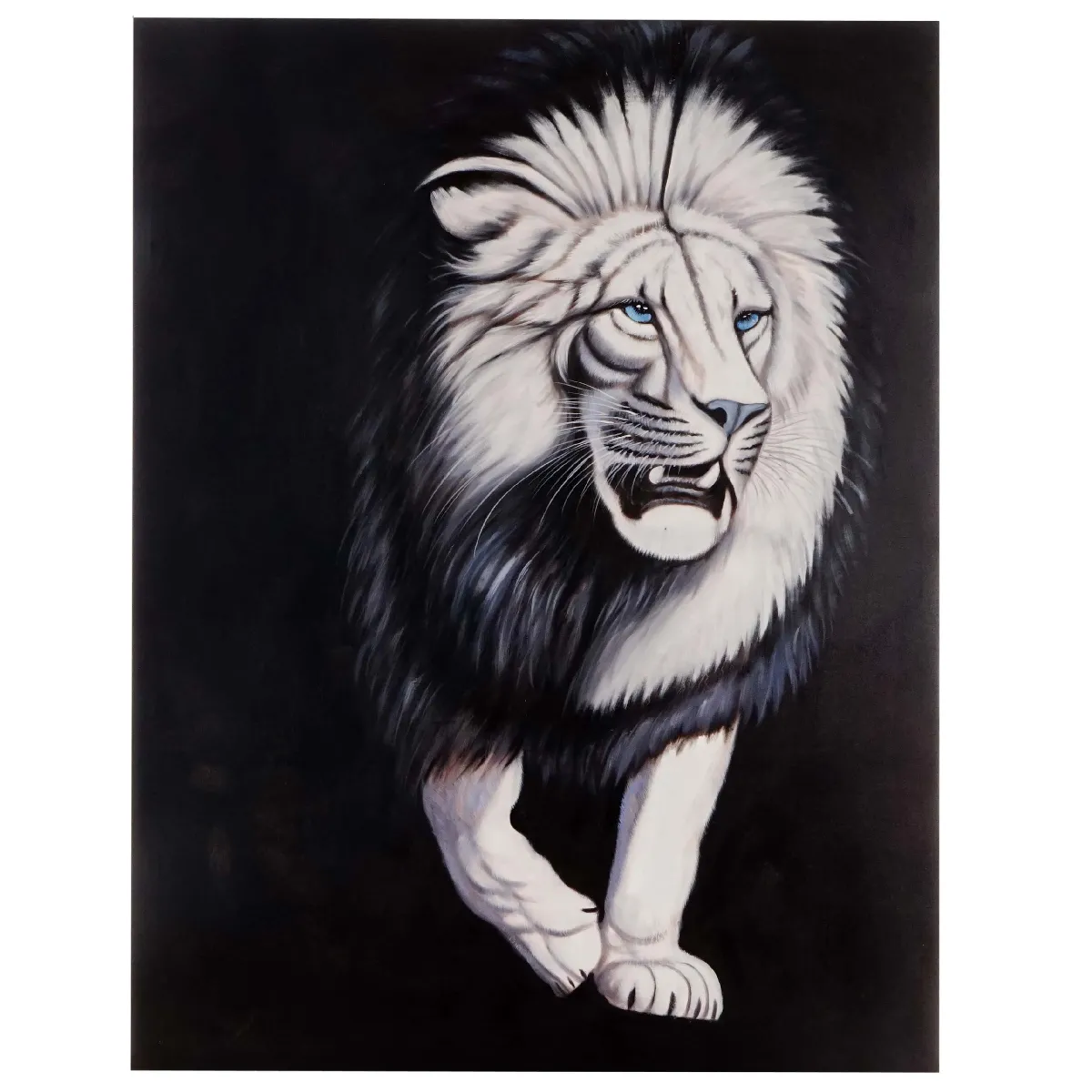 Mendler Blanc Tableau Huile Tigre - 120X90 Cm