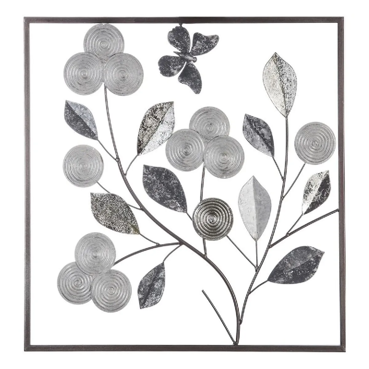 Atmosphera Argent Décoration Murale Métal É - 3 X 3 Cm