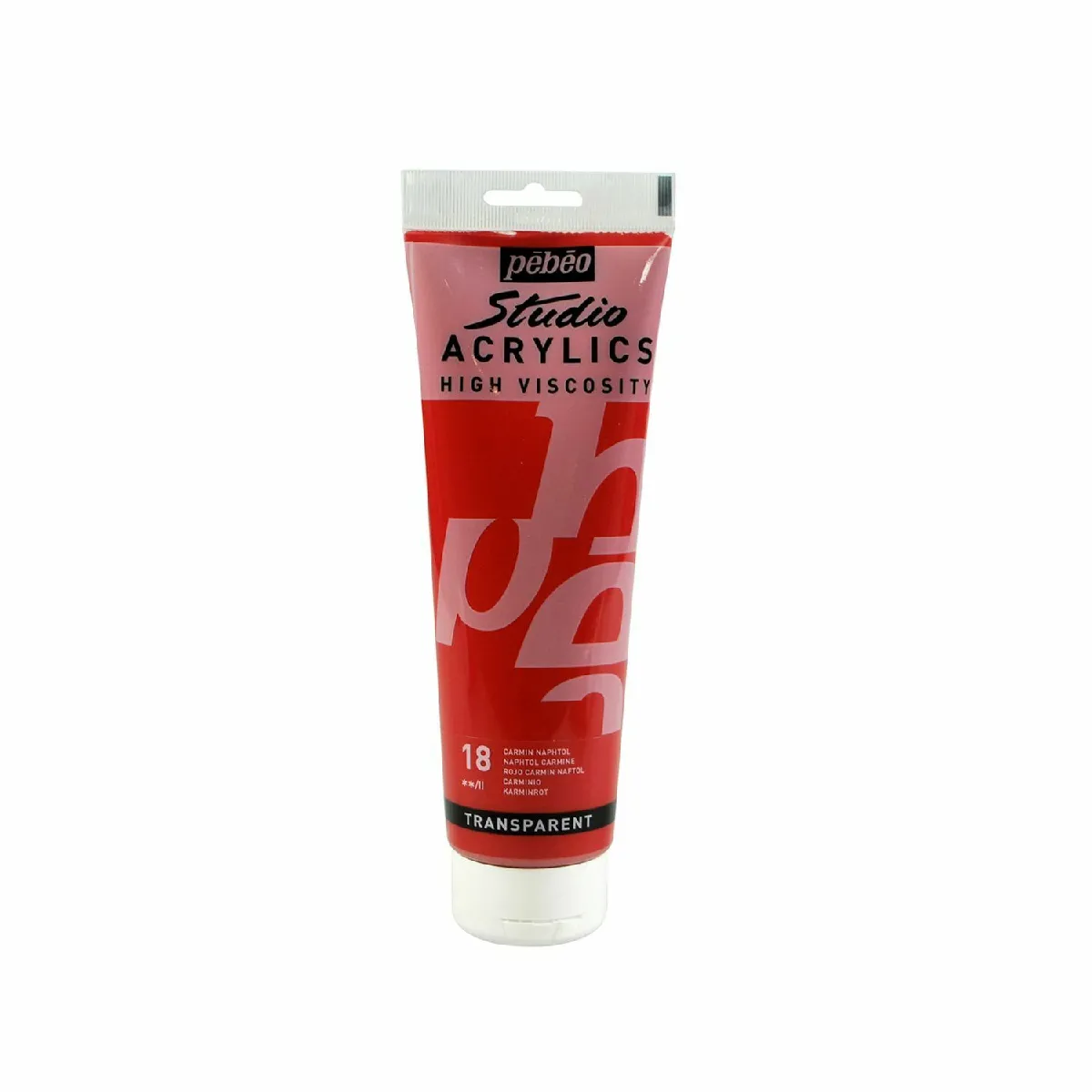 PEBEO P&eacute;b&eacute;o 169018 Beaux-Arts Studio Acrylique 1 Tube Carmin Naphtol 250 ml