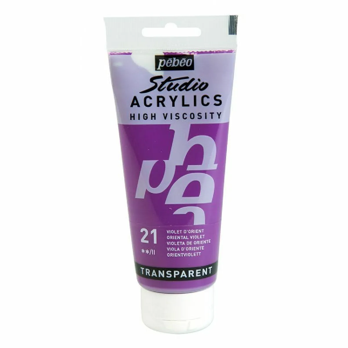 P&eacute;b&eacute;o 837021 Studio Acrylique Tube Violet d'Orient 100 ml