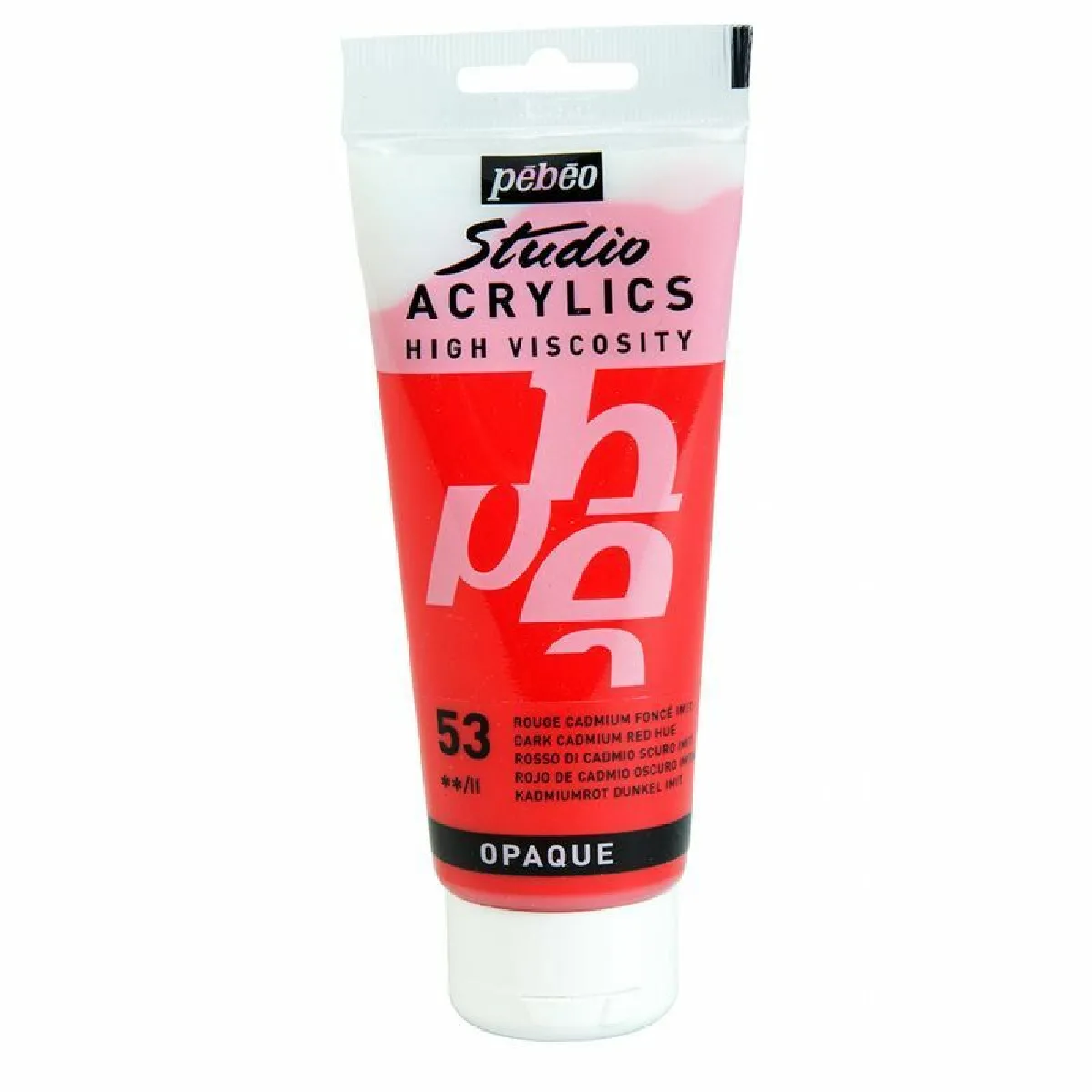 Peinture acrylique opaque - rouge fonc&eacute; - 100 ml 831-053