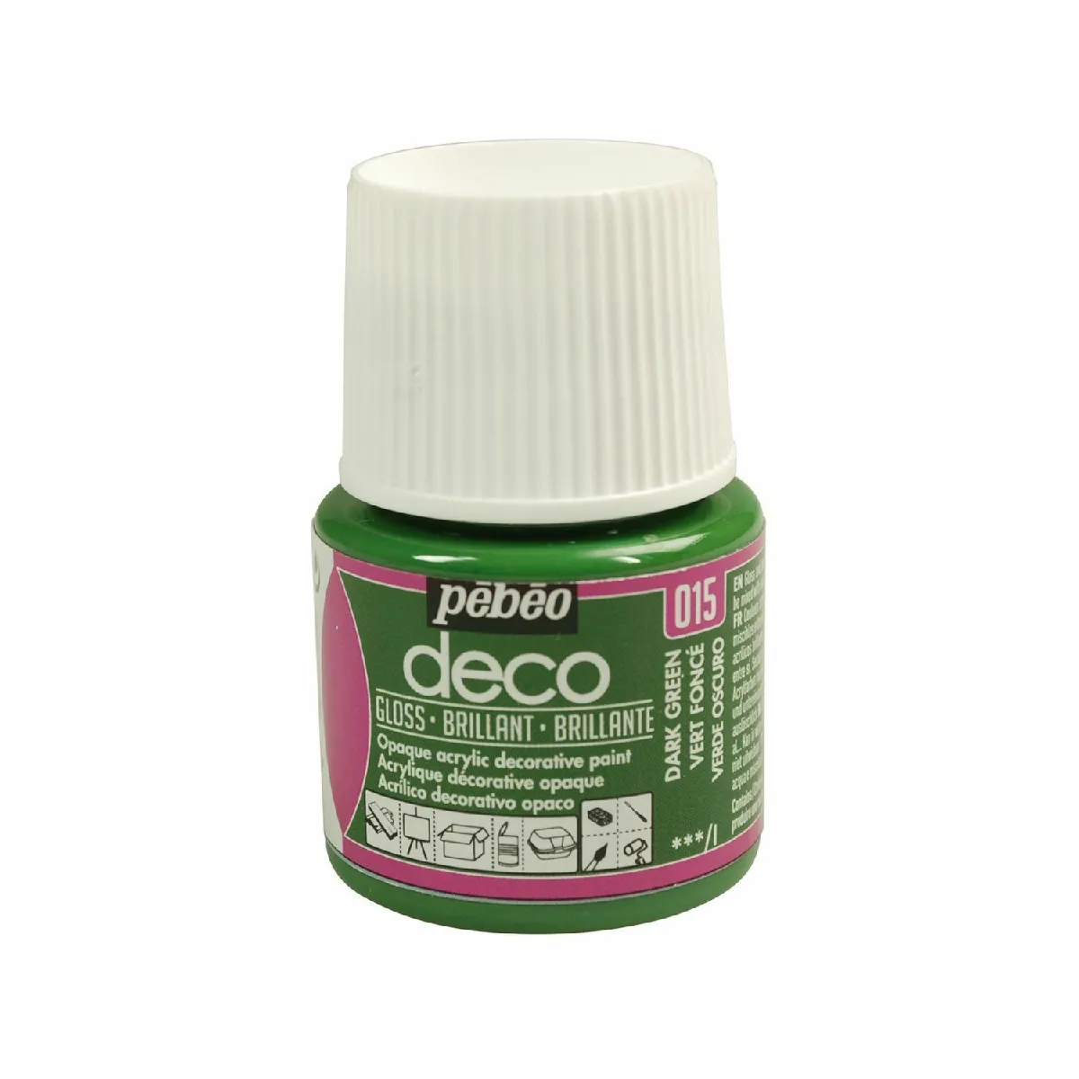 Peinture acrylique opaque brillante - vert fonc&eacute; - 45 ml 092-015