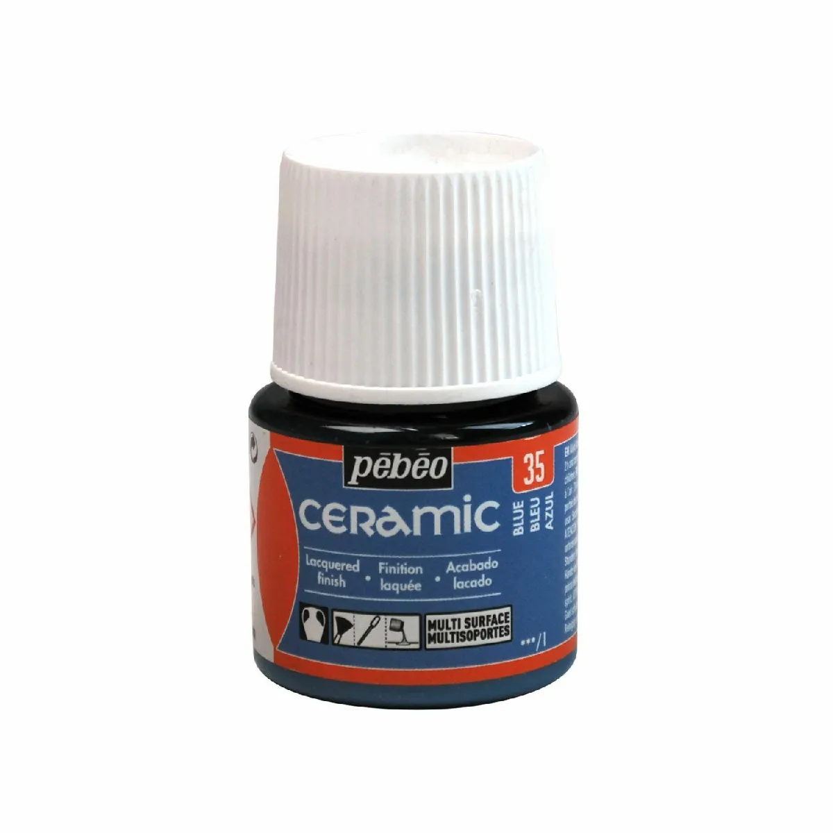 Peinture Ceramic bleu 45ml Pebeo