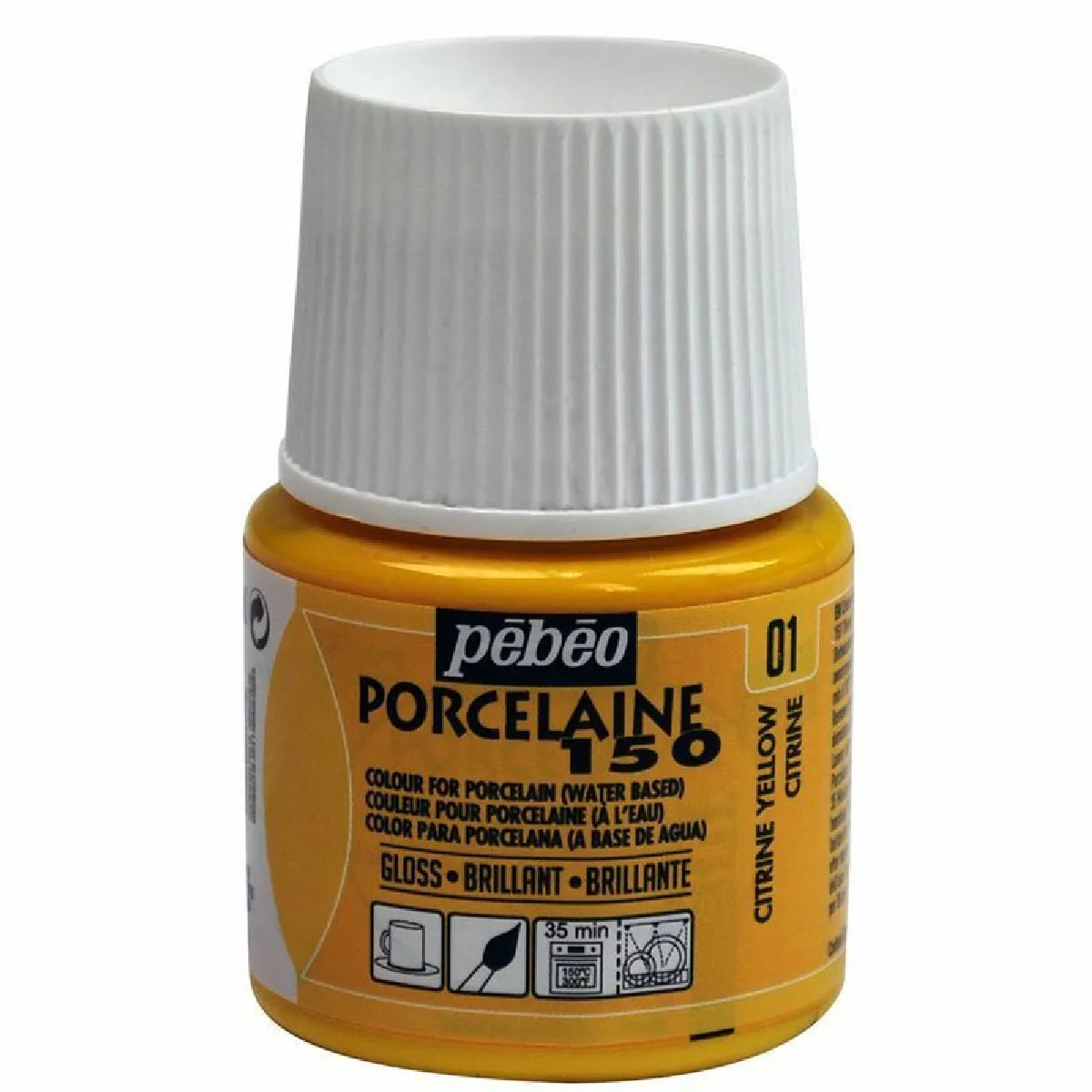 Peinture porcelaine citrine 45ml P150