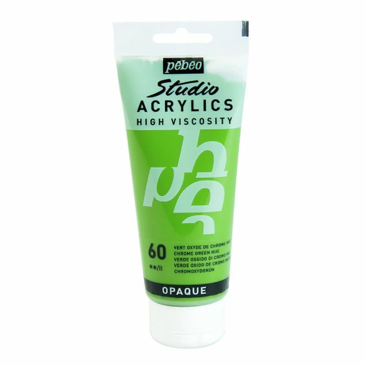 P&eacute;b&eacute;o Peinture Studio Acrylique Tube Vert Oxyde De Chrome Imitation 100 Ml