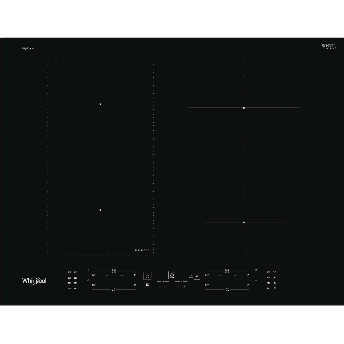 WHIRLPOOL table induction 65 CM 4 foyers WLB4265BFIXL - vue 4