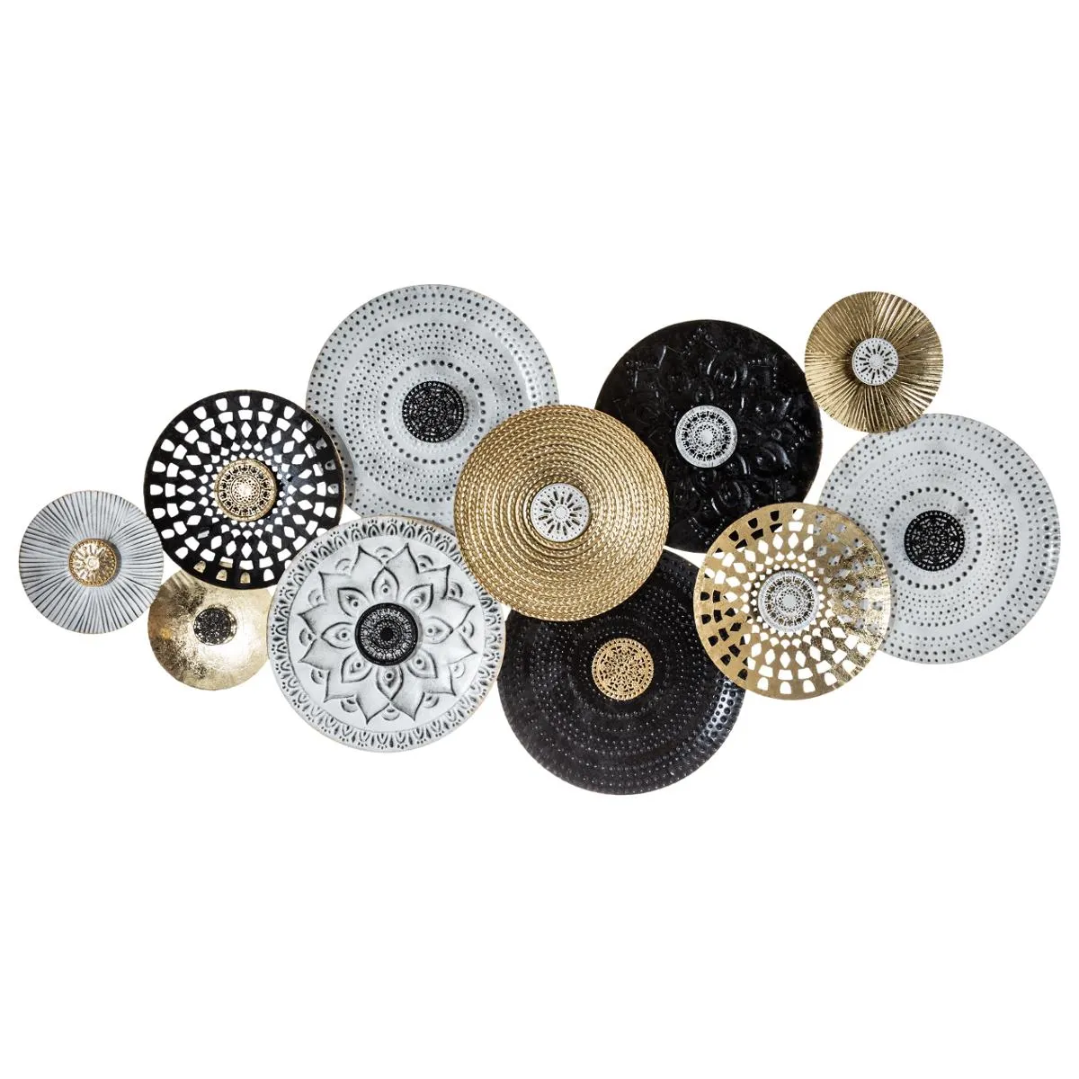 Atmosphera Argent Décoration Murale Métal Ronds - 6 Cm