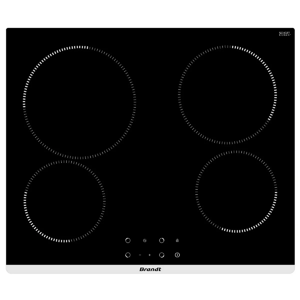 BRANDT Table de cuisson vitrocéramique 4 foyers BPV1641B - vue 2