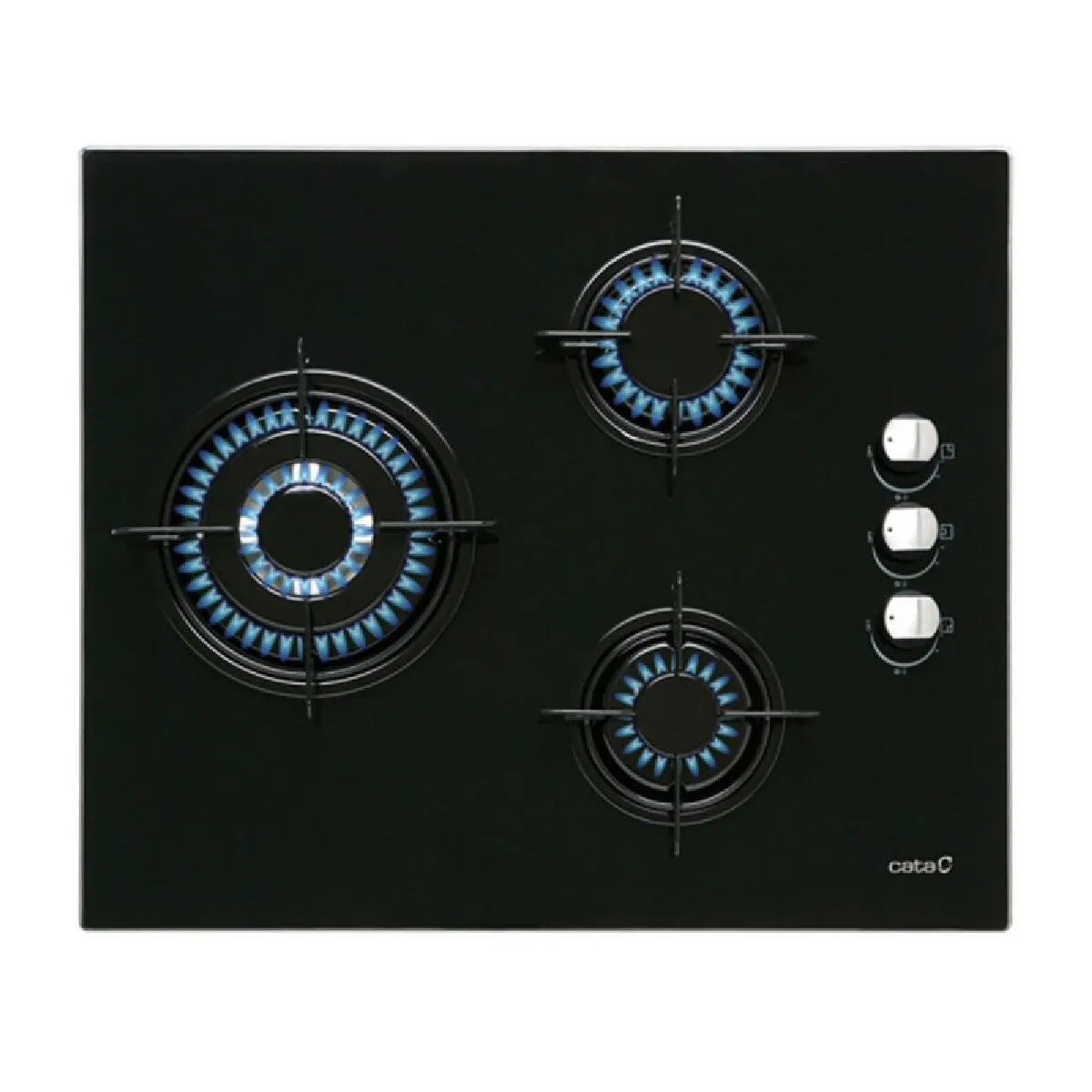 Non Communiqué Blanc Plaque Au Gaz Cata Cib6021bk 60 Cm - Image 2