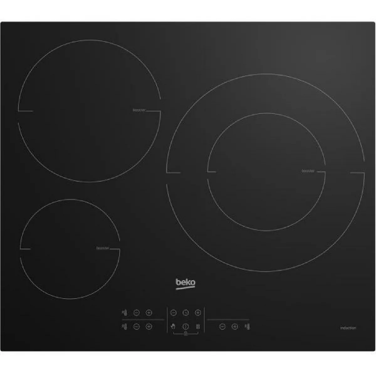 BEKO table induction 60 cm 3 foyers HII63205MT