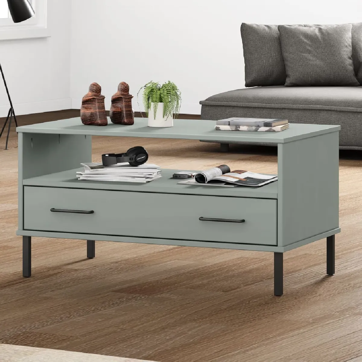 Meilleurs prix pour vidaXL Table Basse OSLO Gris