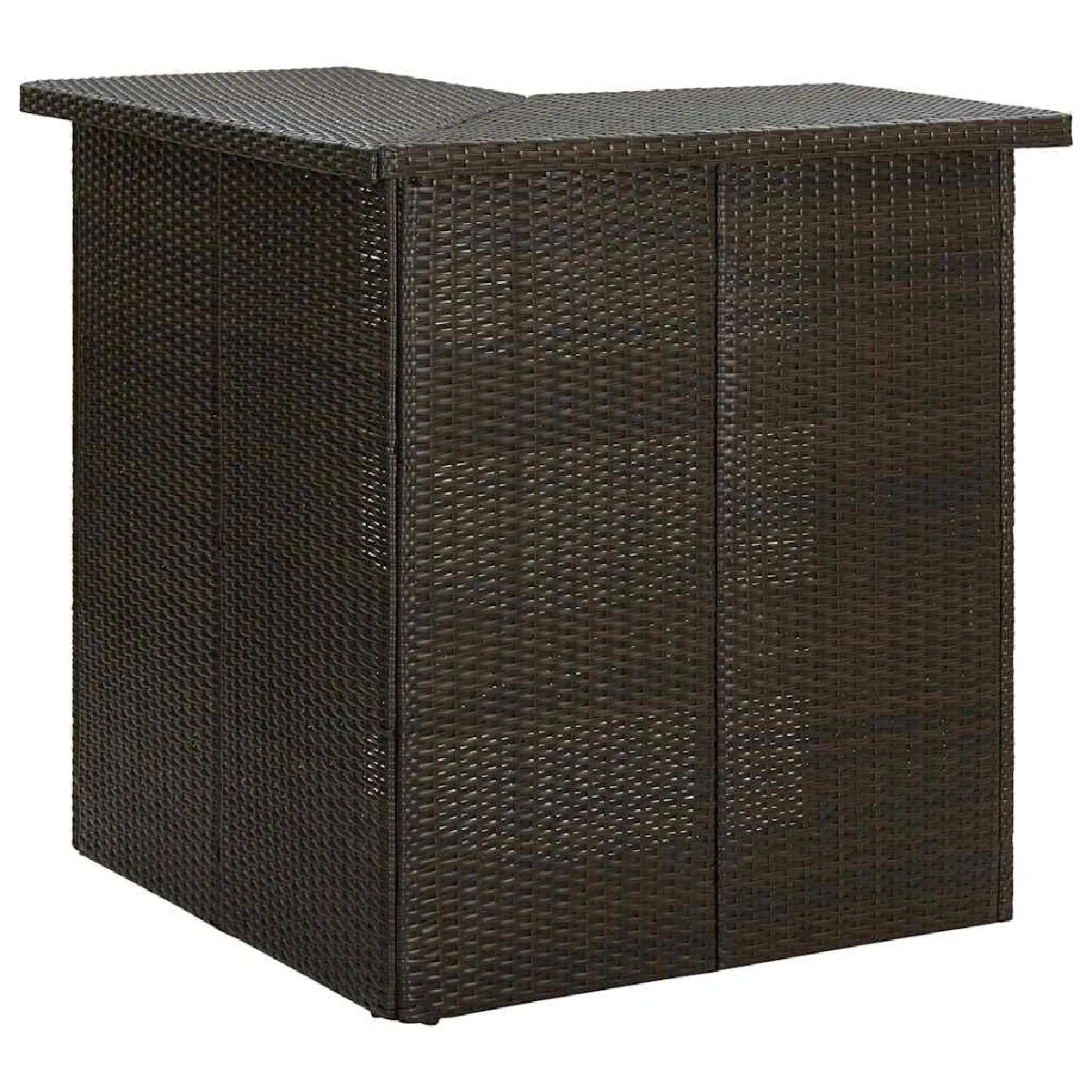 Vidaxl Marron Table De Bar D'angle