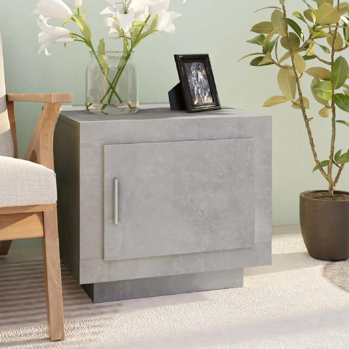 Comparer les prix de Maison Chic Table basse Gris béton - 51x50x45 cm