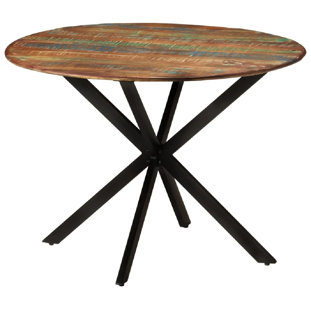 Vidaxl Table à dîner bois récupération - Ø110 cm