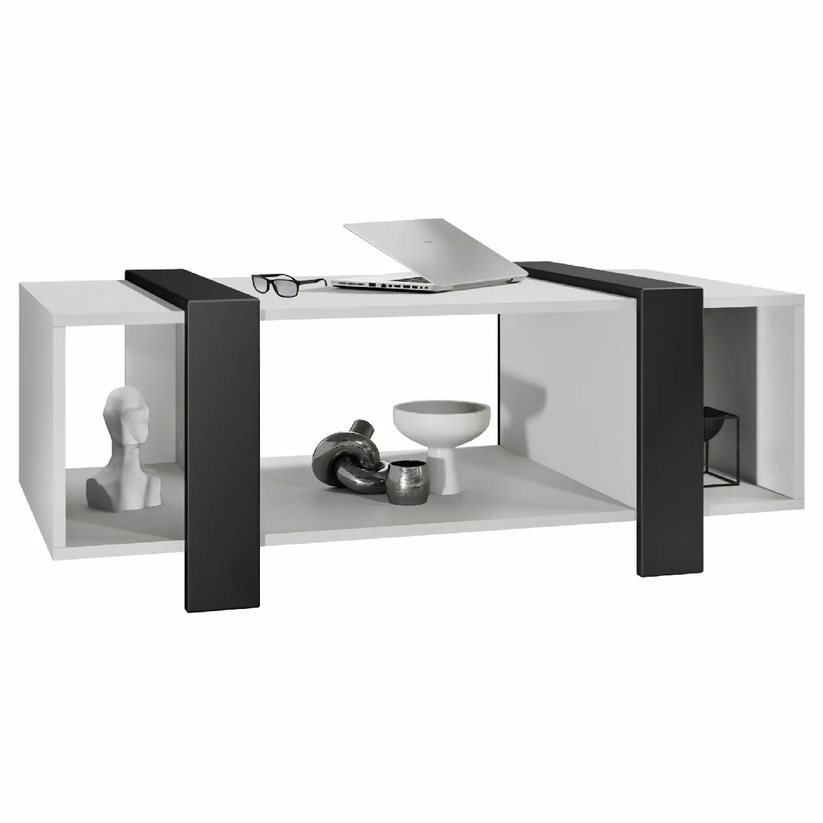 Meilleurs prix pour MPC Table Basse Blanche et Noir