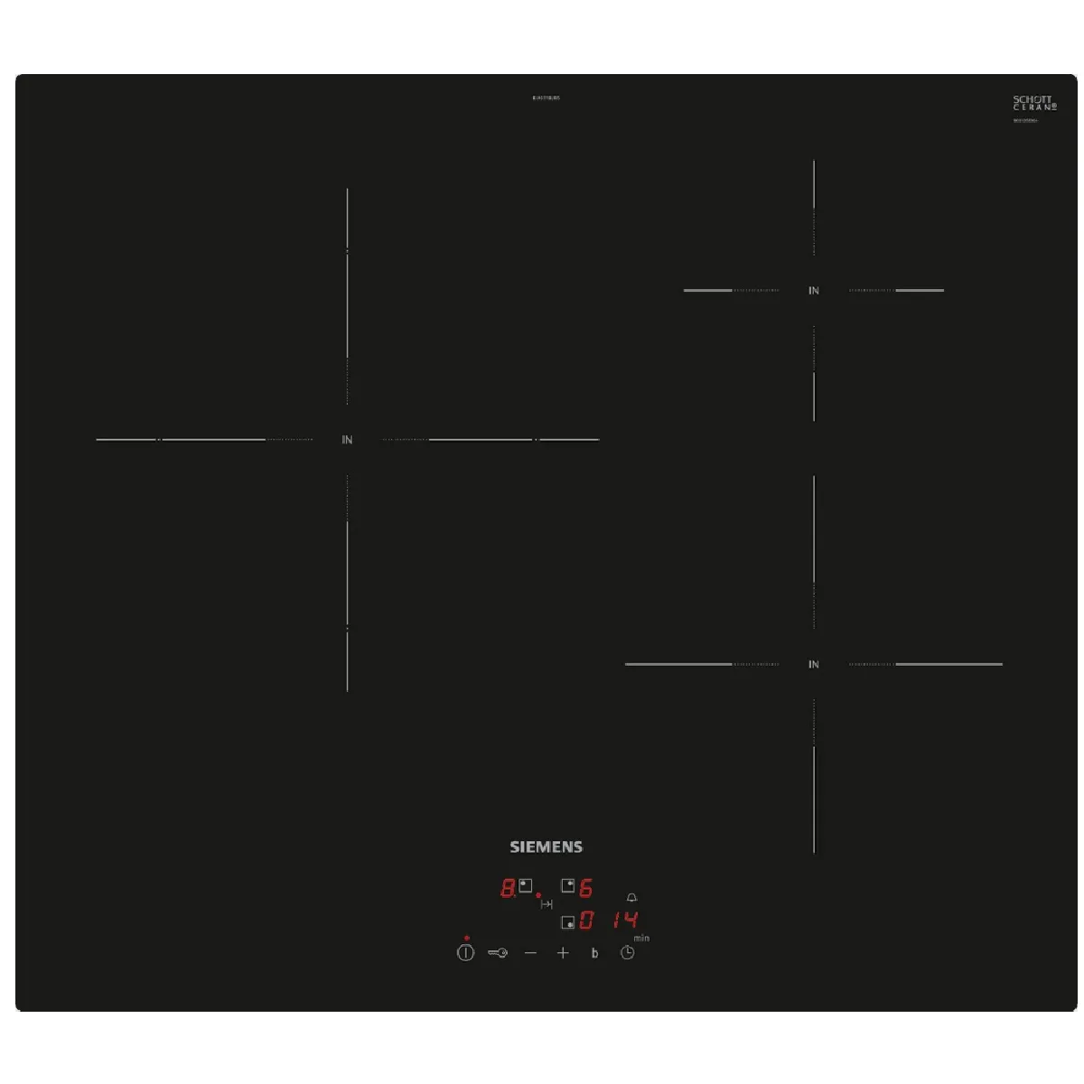 SIEMENS Table de cuisson induction 60 cm 3 foyers EU611BJB5E - vue 3